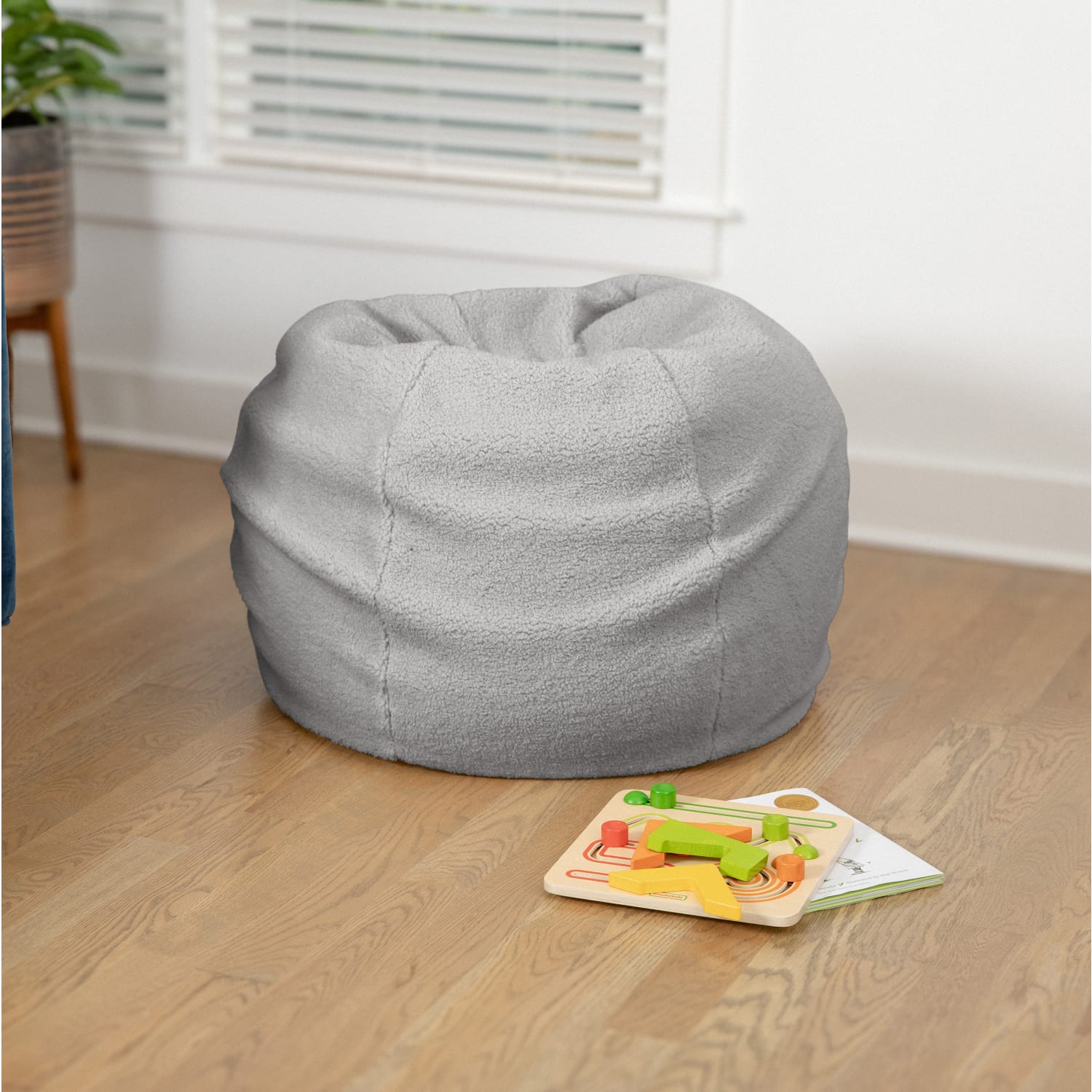 Flash Furniture Small Bean Bag Chair For Kids And Teens Gray Sherpa PopularChairscom Flash Furniture Small Bean Bag Chair For Kids And Teens Gray Sherpa PopularChairscom