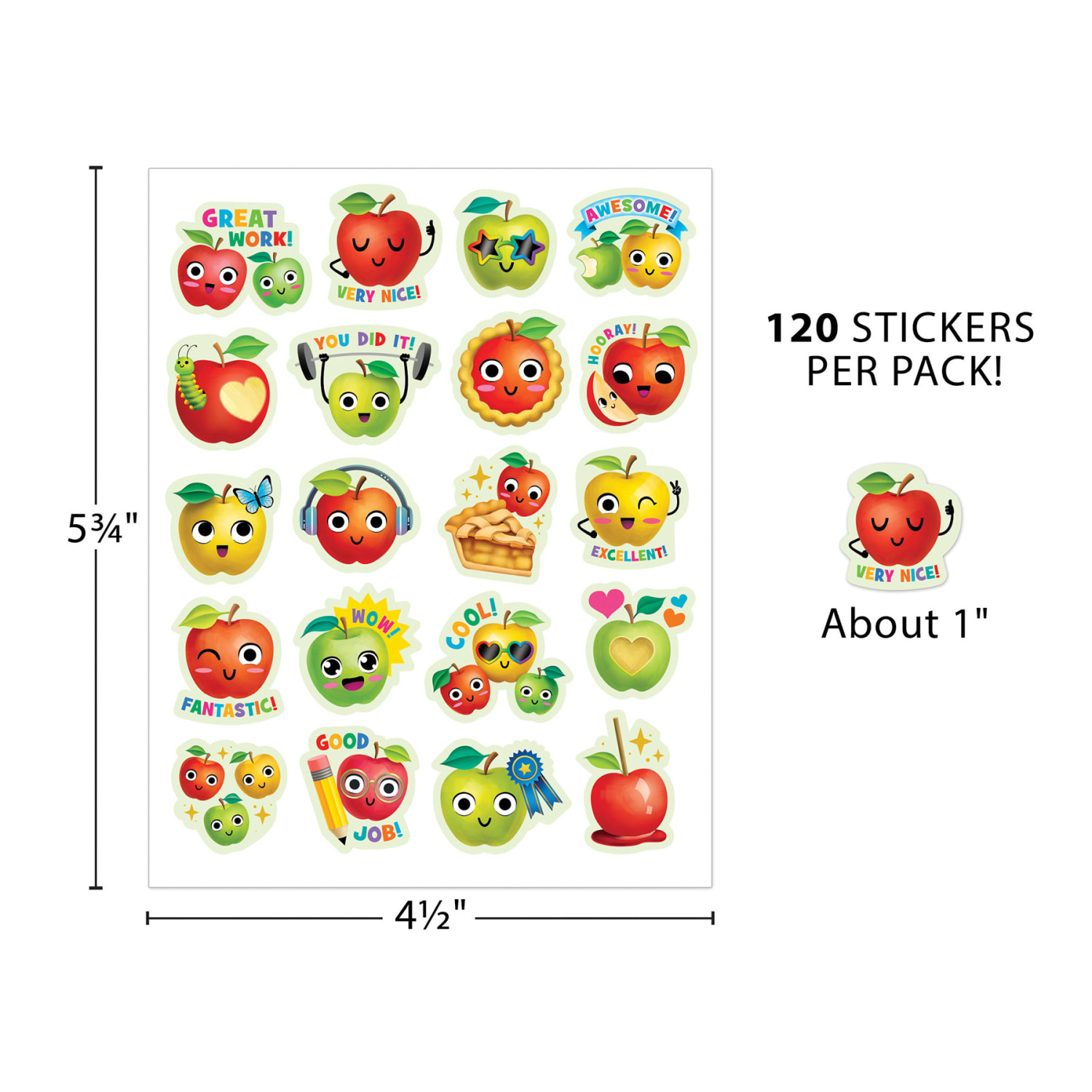 Teacher Created Resources Smelly Stickers, Apple, 120 Per Pack, Set Of 6 Packs - Image 4