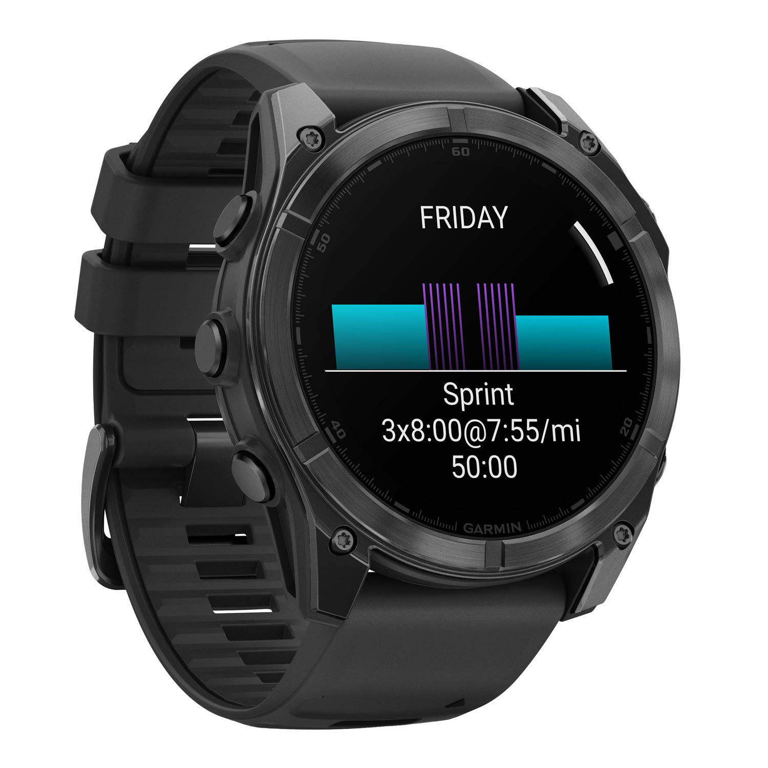 Garmin fenix 8 AMOLED Multisport GPS Watch With Silicone Band And 51mm Lens, Slate Gray/Black - Image 3