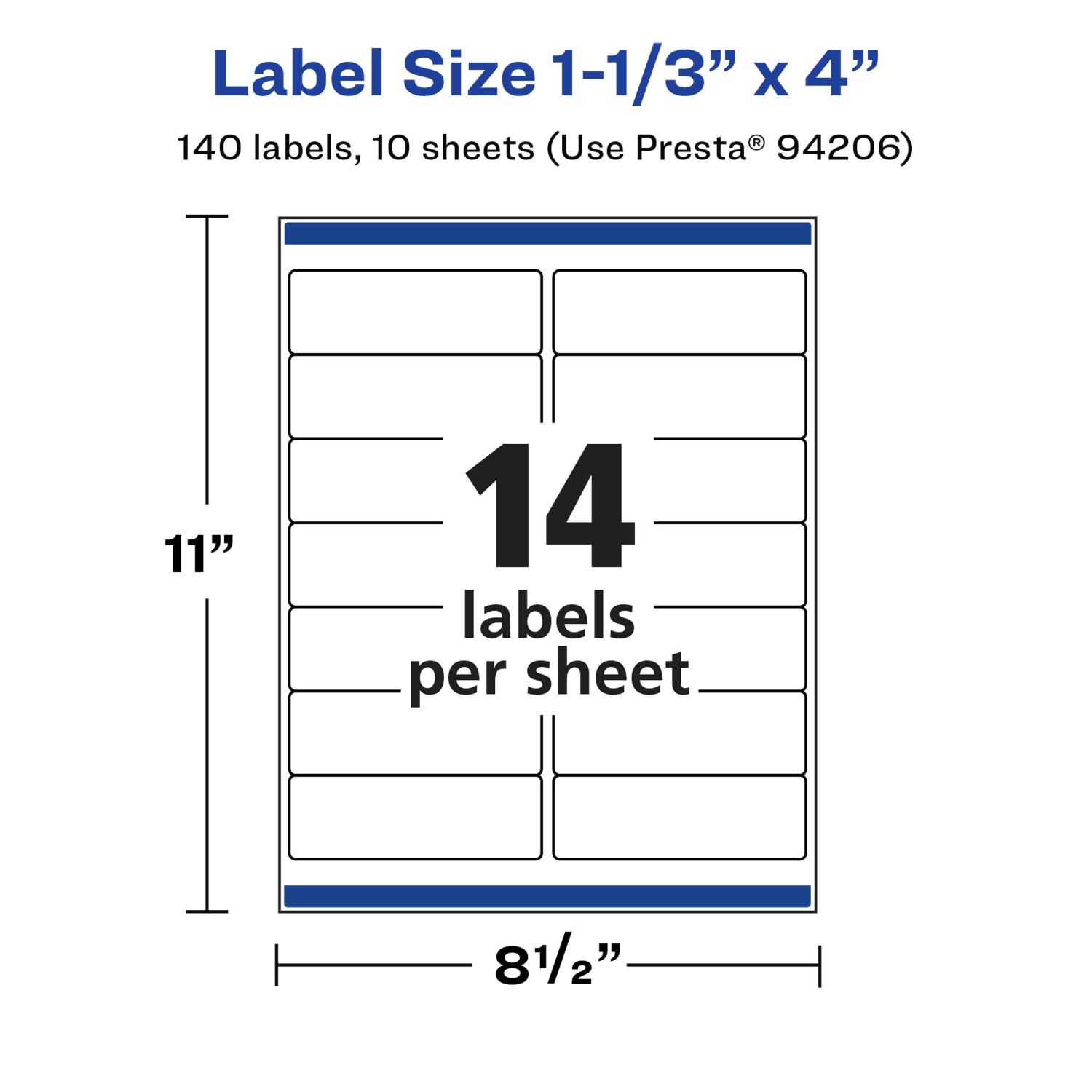 Avery Glossy Permanent Labels With Sure Feed, 94206-WGP10, Rectangle, 1-1/3in x 4in, White, Pack Of 140 - Image 5