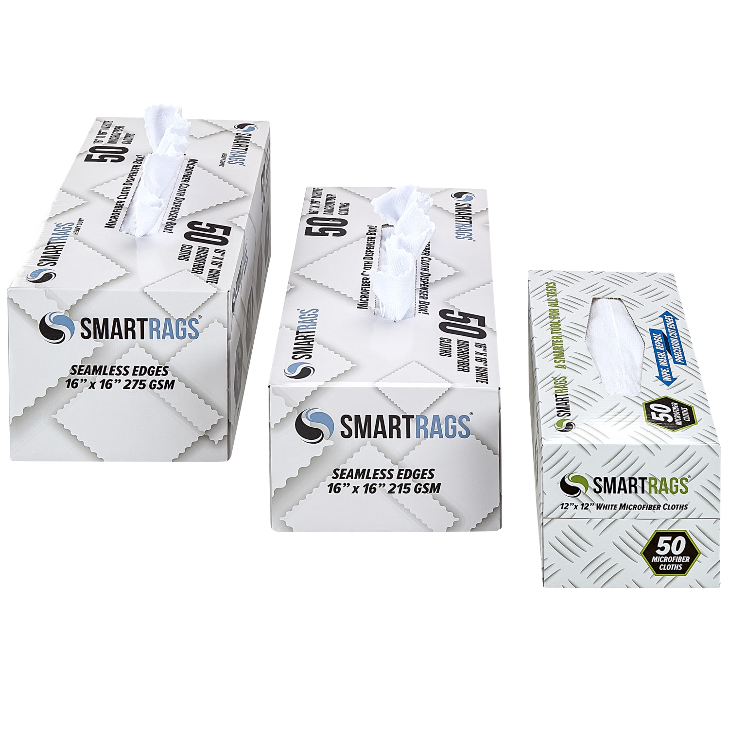 Hospeco SmartRags Disposable Microfiber Towels, 45 Gram, 275 GSM, 16in x 16in, White, 50 Towels Per Box, Case Of 8 Boxes - Image 6