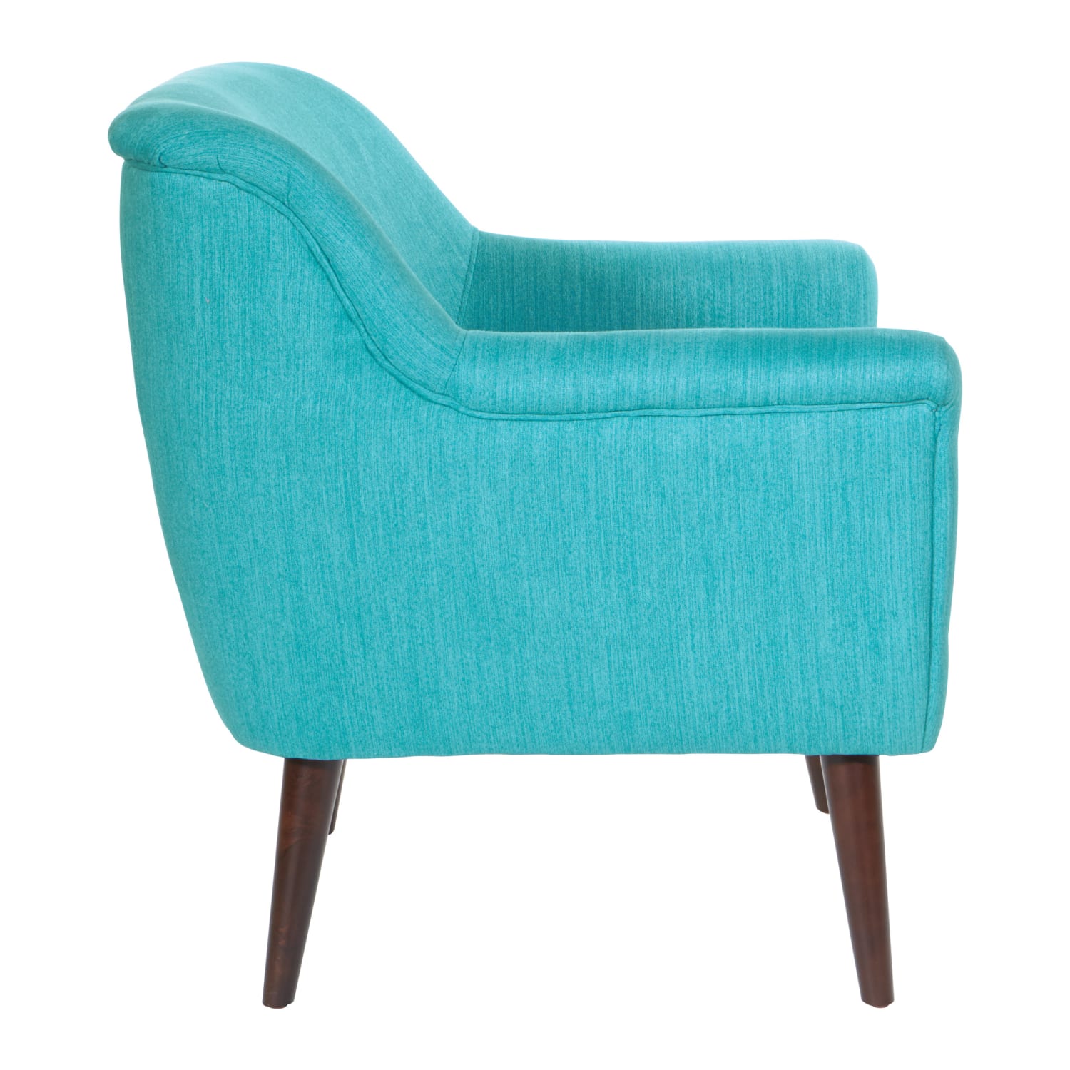 Office Star Dane Accent Chair, Turquoise/Dark Coffee - Image 4