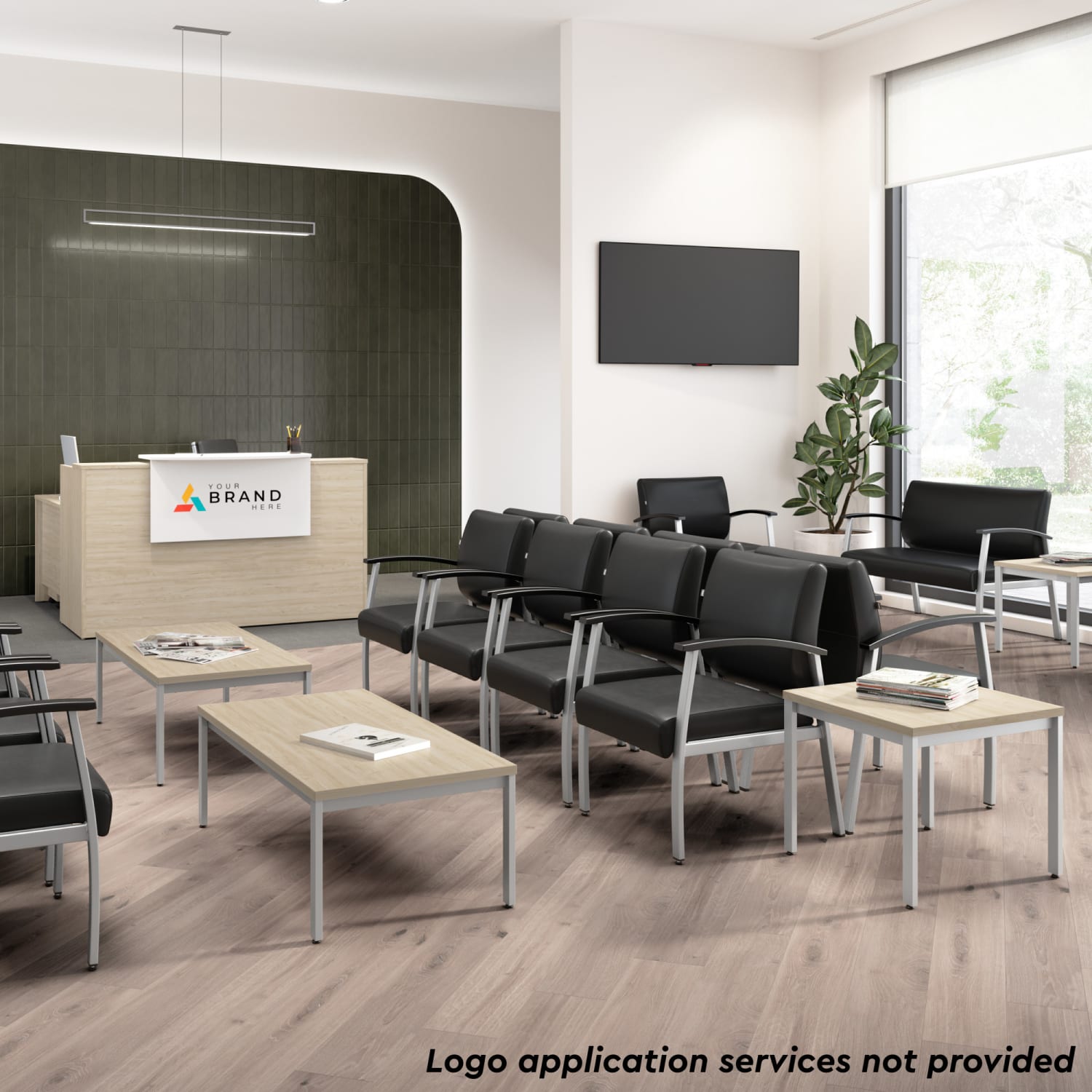 Bush Business Furniture Arrive 60inW Office Desk, Natural Elm, Standard Delivery - Image 4