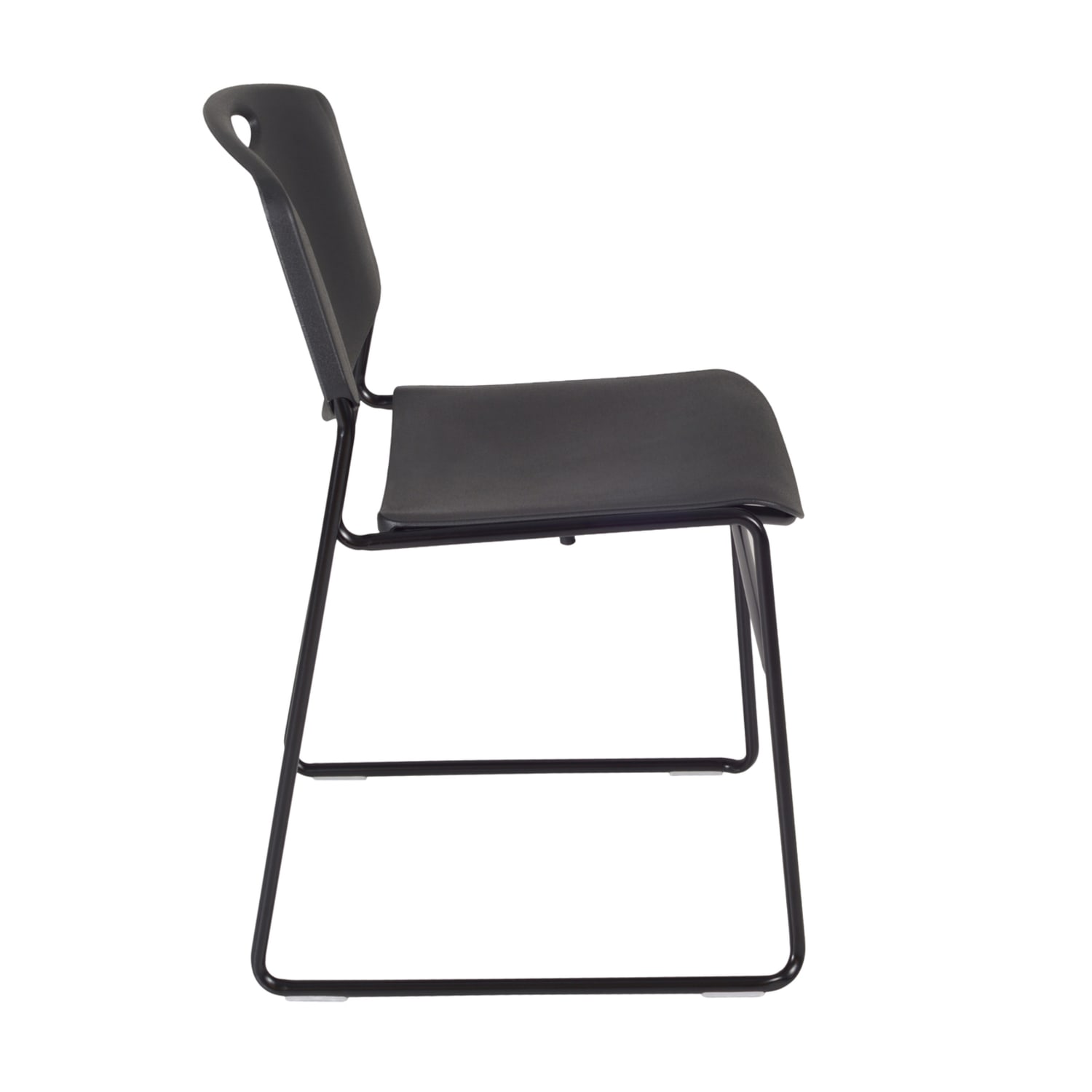 Regency Zeng Polyurethane Armless Stacking Chairs Black Pack Of 8 Chairs PopularChairscom