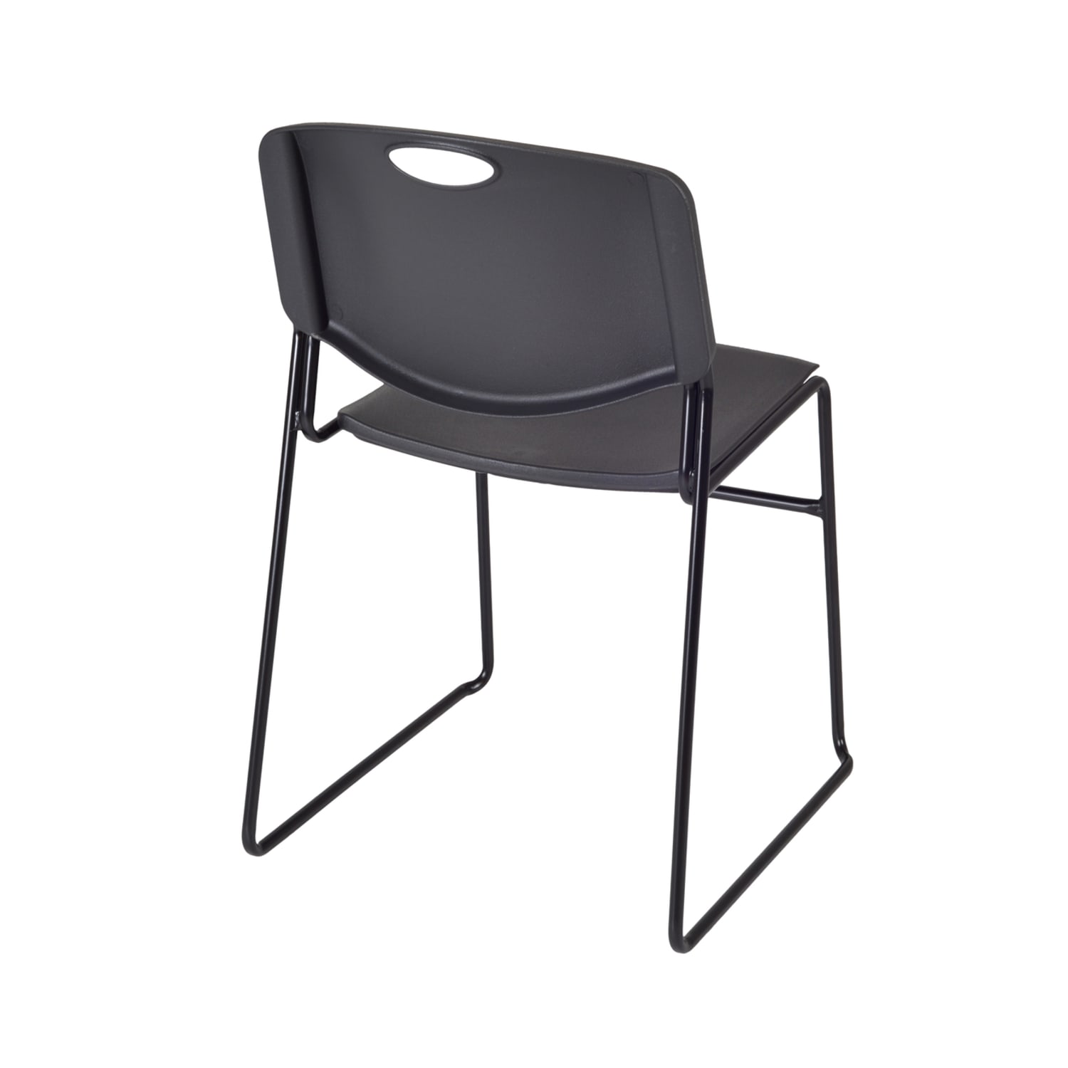 Regency Zeng Polyurethane Armless Stacking Chairs Black Pack Of 8 Chairs PopularChairscom