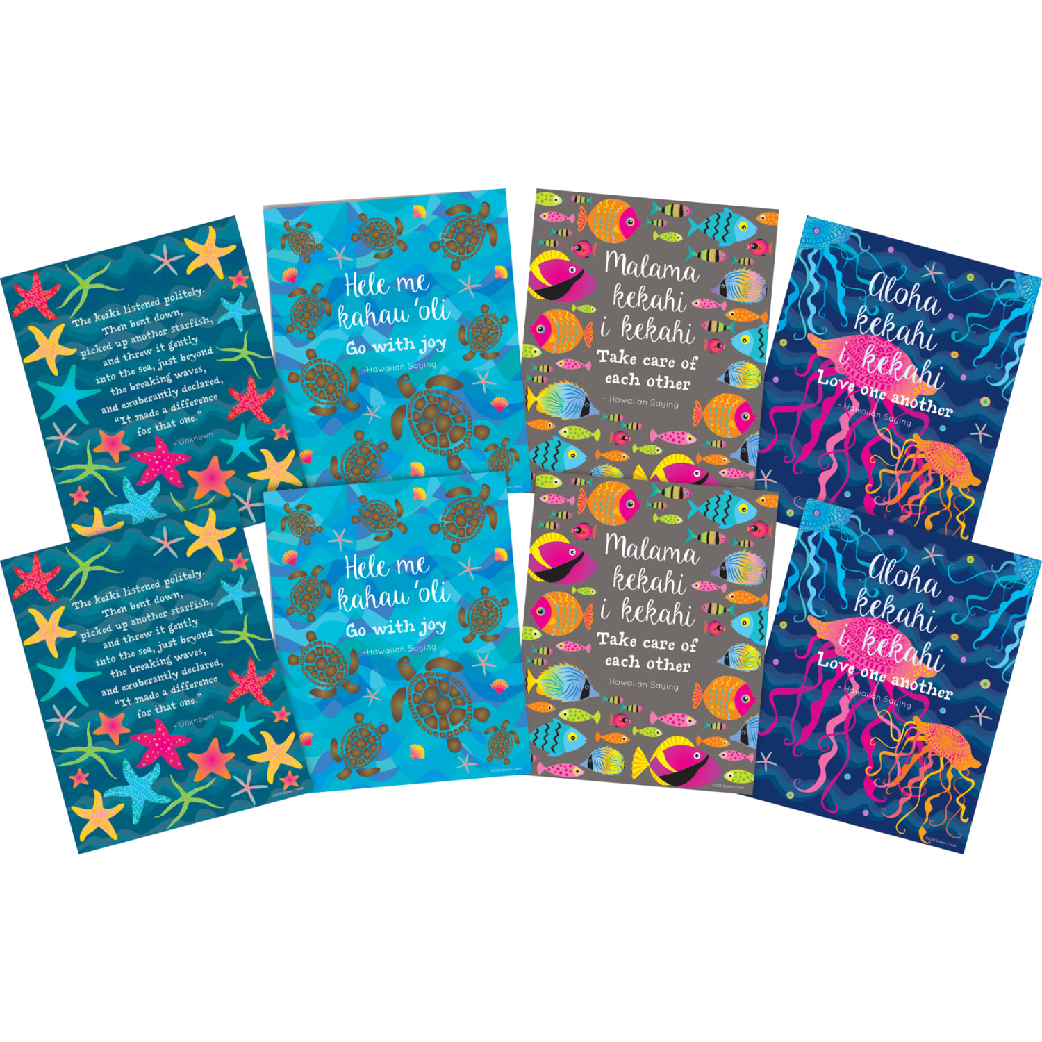 Barker Creek Art Print Set, 8in x 10in, Take Care Of Each Other Kai Ola Collection, Pre-K To College, Set Of 8 Prints - Image 3