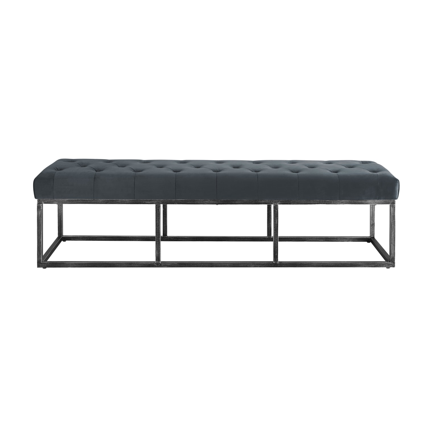 Serta Danes Tufted Bench, Cobalt Blue/Iron - Image 5