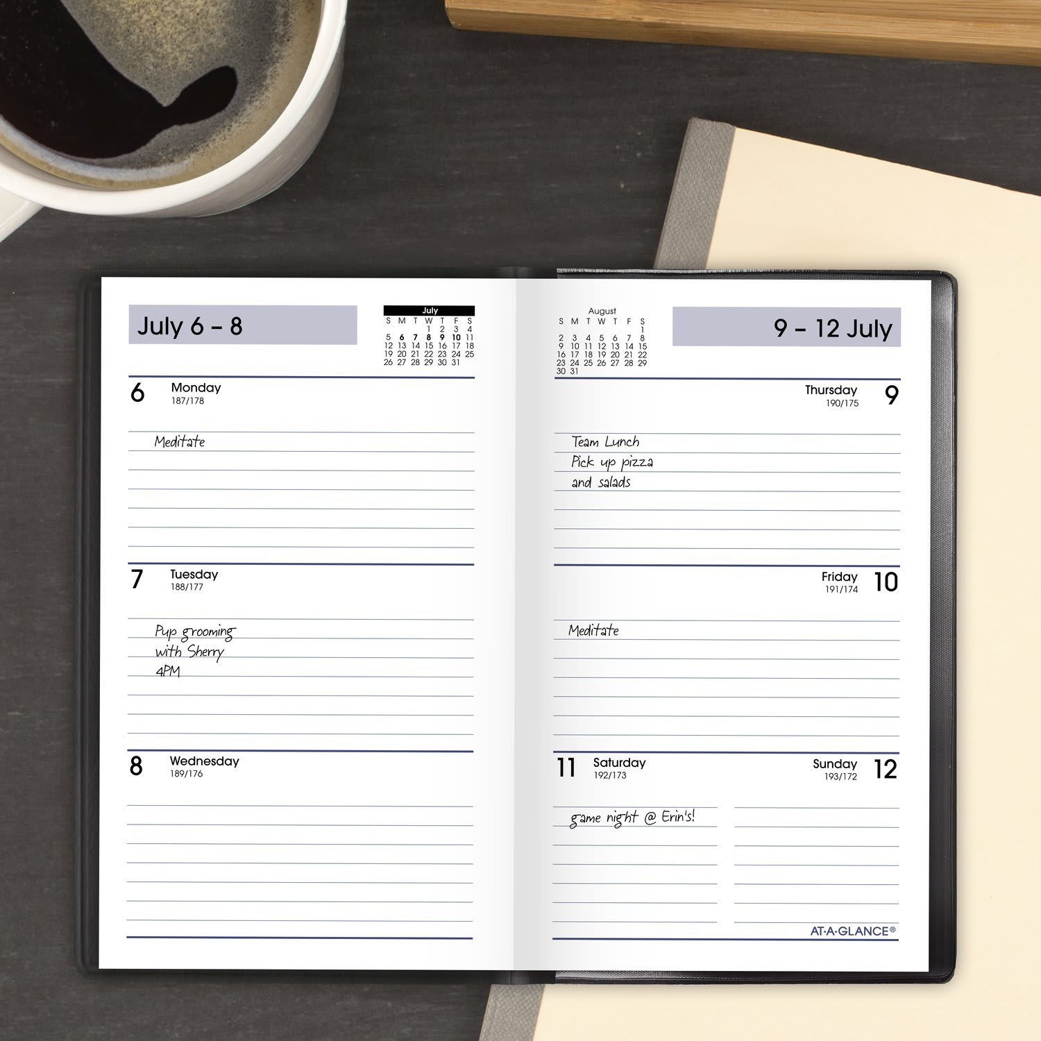 AT-A-GLANCE DayMinder Academic 2026-2027 Weekly Planner, Black, Pocket, 3 1/2in x 6in - Image 3