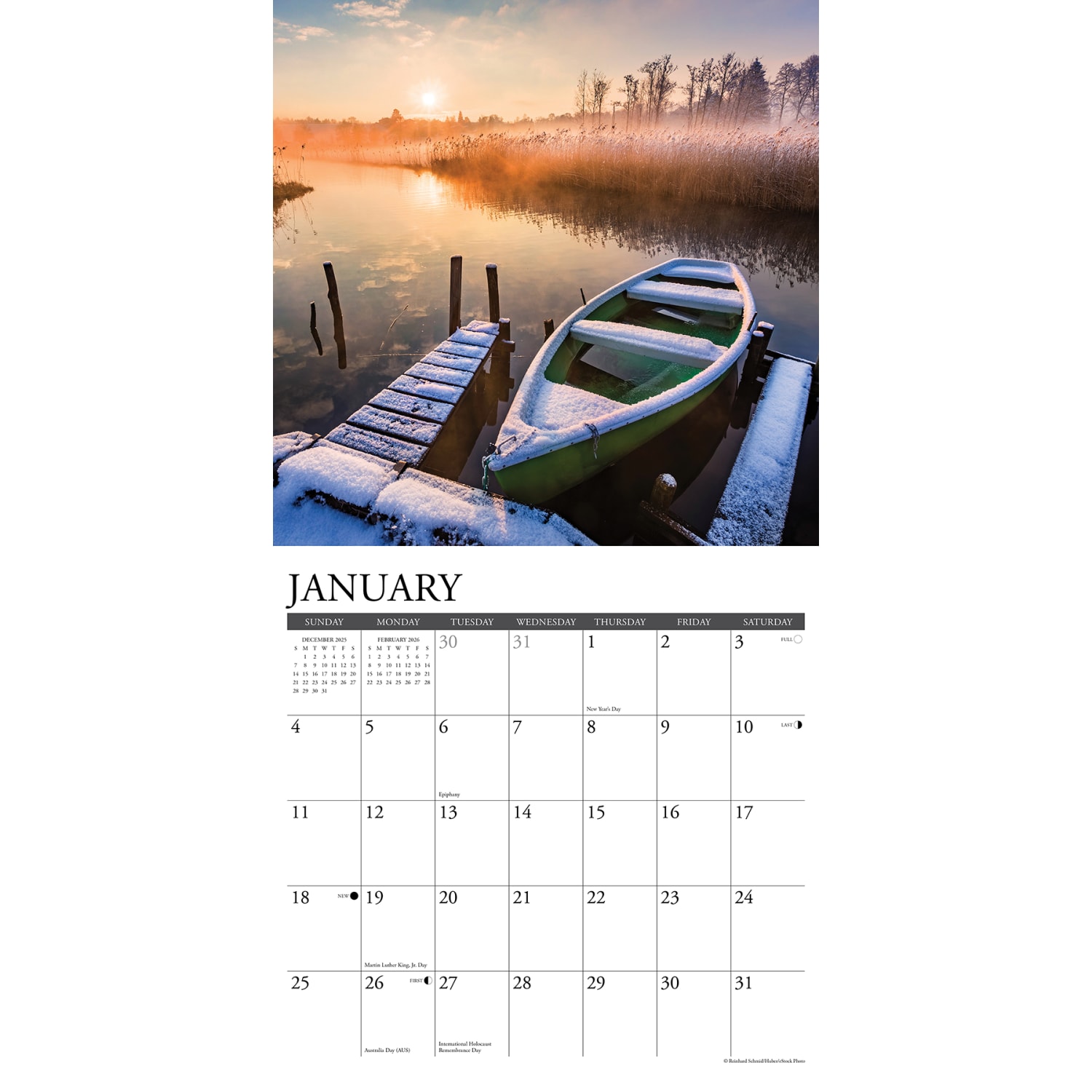 2026 Willow Creek Press Scenic Monthly Wall Calendar, 12in x 12in, LakeLife, January To December, 51757 - Image 3