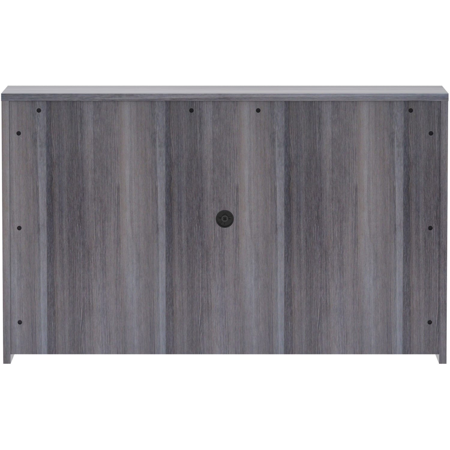 Lorell Laminate Desk Hutch, 36inH x 60inW x 15inD, Weathered Charcoal - Image 5