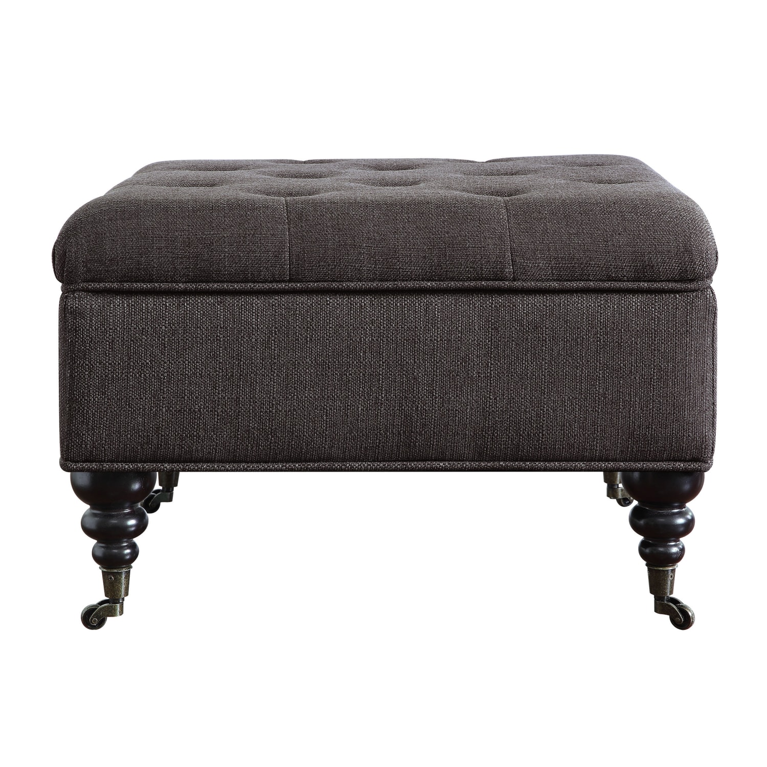 Serta Abbot Square Tufted Ottoman, Midnight Charcoal - Image 5