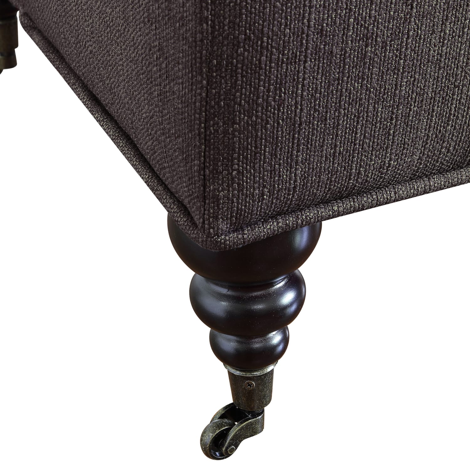 Serta Abbot Square Tufted Ottoman, Midnight Charcoal - Image 6