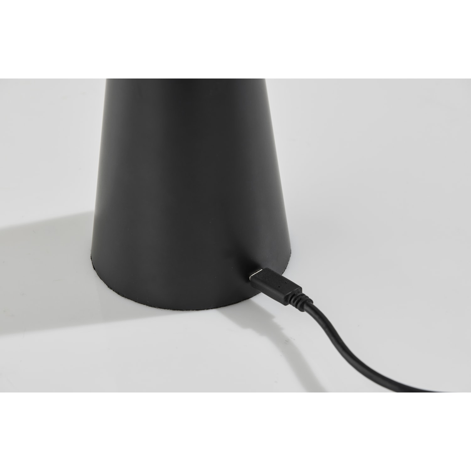 Adesso Ozzie LED Cordless Indoor/Outdoor Table Lamp, 11-1/4inH, White Shade/Black Base - Image 4