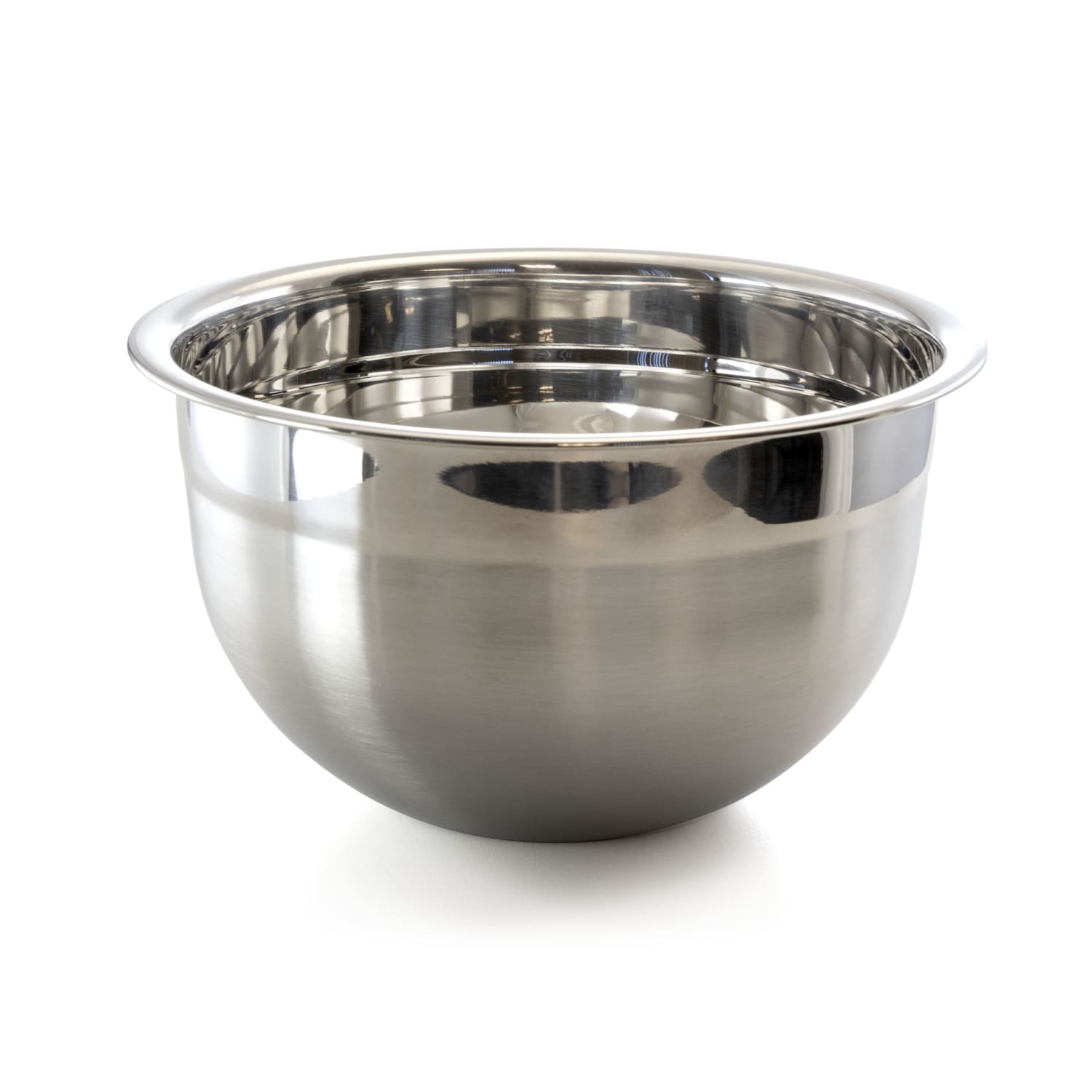 MegaChef 5-Piece Stackable Mixing Bowl Set, Chrome - Image 3