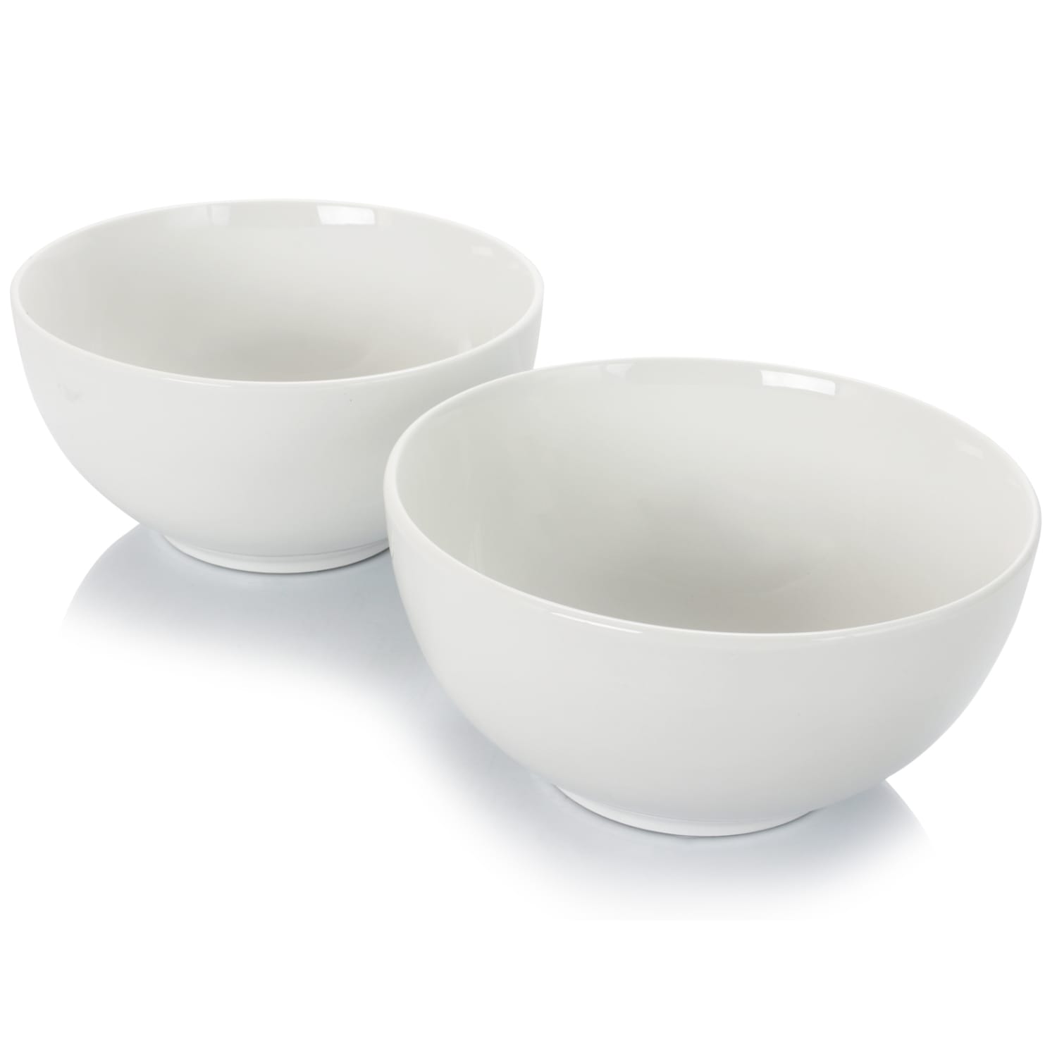 Gibson Home 2-Piece 7in Ceramic All-Purpose Round Bowl Set, White - Image 5