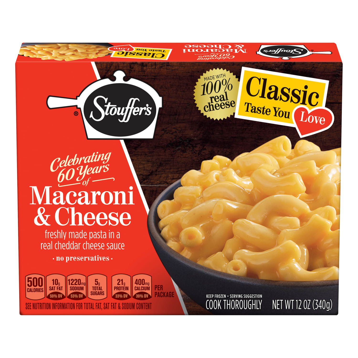 Stouffers Classics Macaroni And Cheese, 12 Oz Box, Pack Of 6 Boxes - Image 3