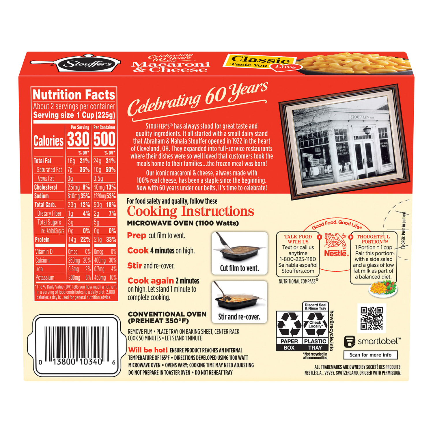 Stouffers Classics Macaroni And Cheese, 12 Oz Box, Pack Of 6 Boxes - Image 5