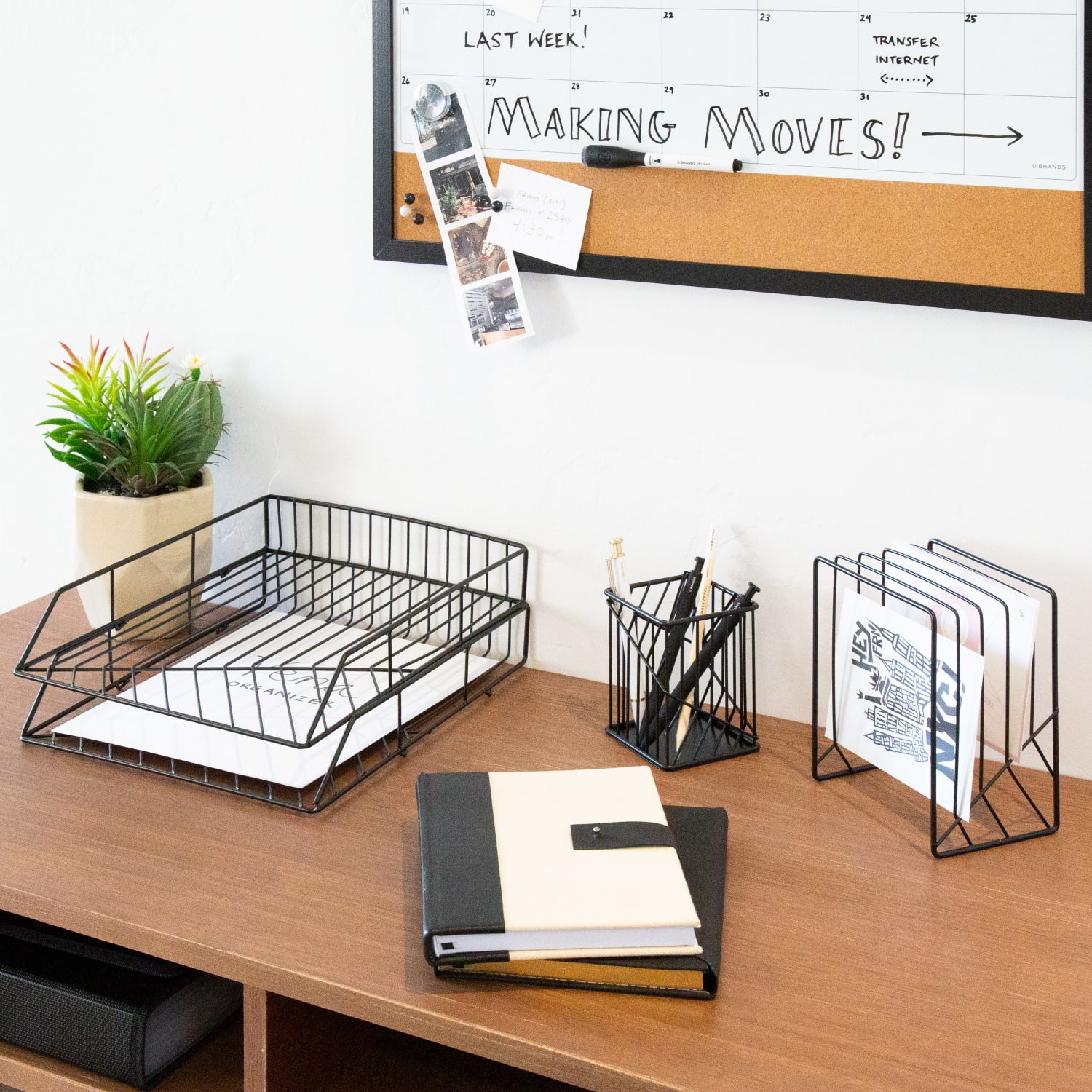 U Brands Vena Desktop Organization Kit, Black - Image 3