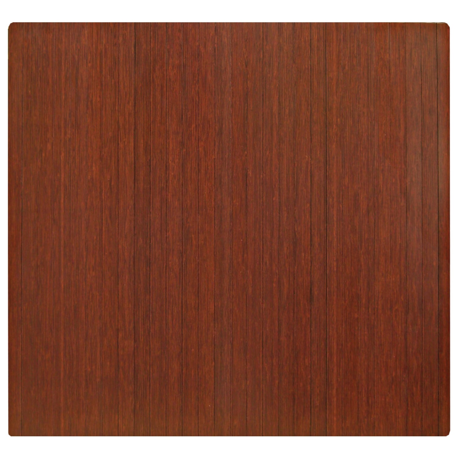 Anji Mountain Bamboo Roll-Up Chair Mat, 48in x 52in, 1/4in-Thick, Dark Cherry