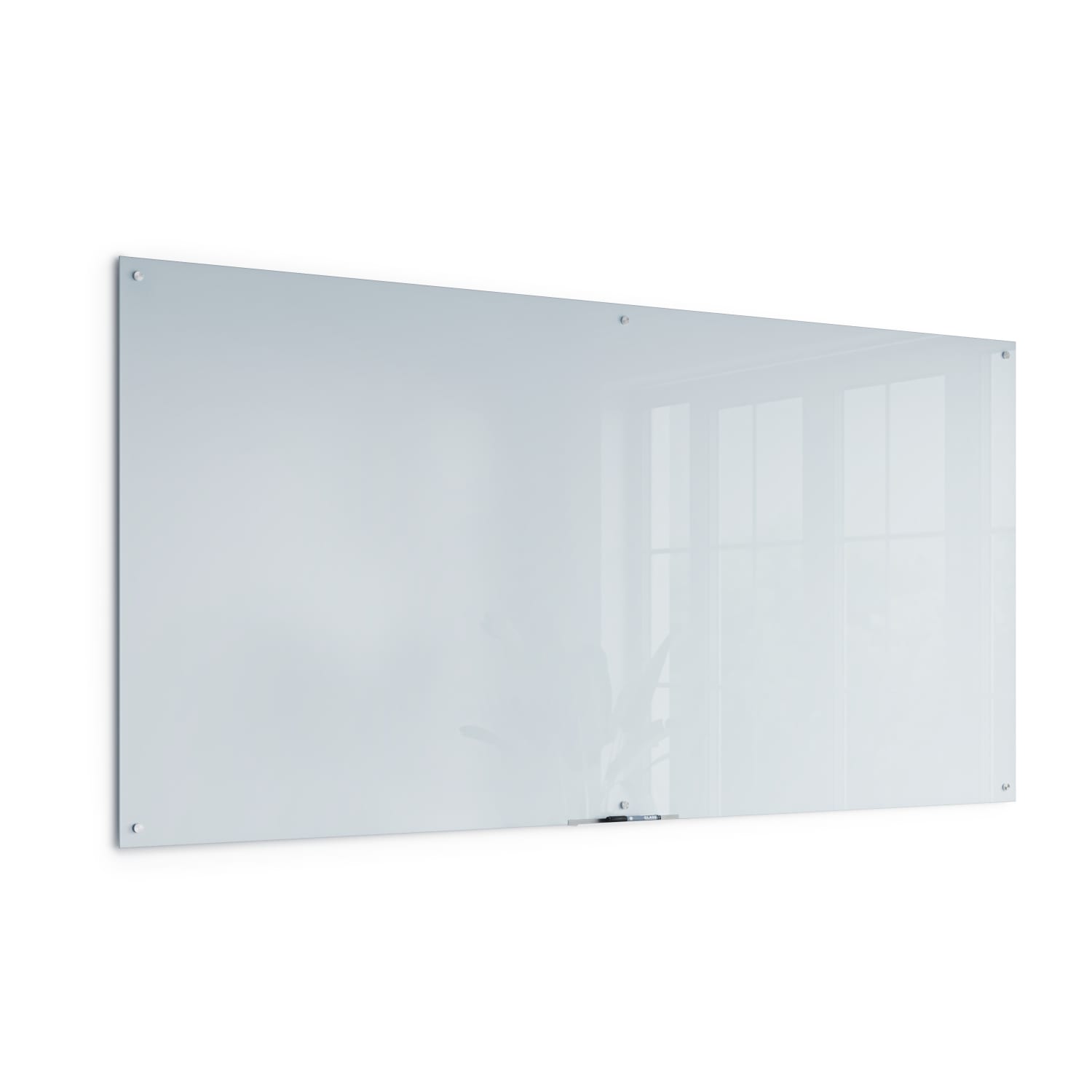 U Brands Non-Magnetic Glass Dry-Erase Board, 96in X 48in, White Frosted Surface, Frameless, Actual Size 95in X 47in (2797U00-01) - Image 6