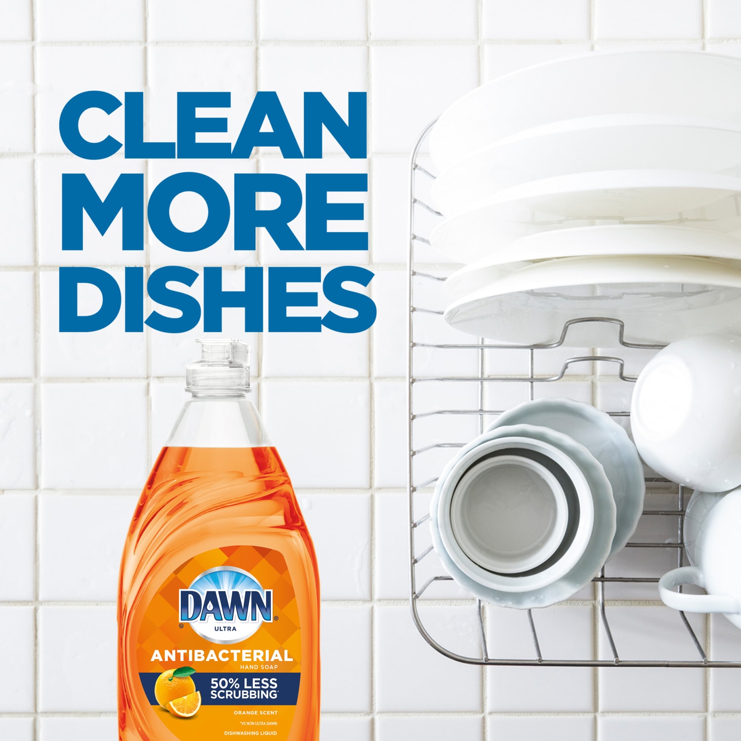 Dawn Ultra Antibacterial Dishwashing Liquid Dish Soap, 38 Oz, Orange Scent - Image 3