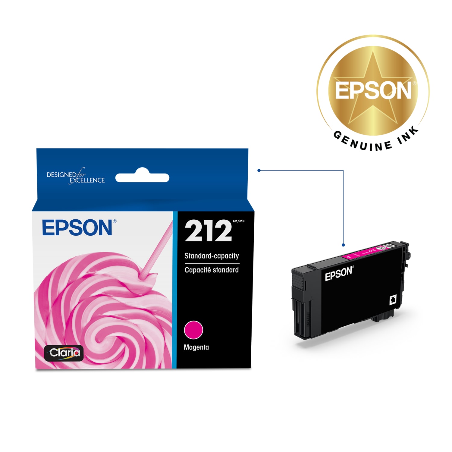 Epson 212 Claria Magenta Ink Cartridge, T212320-S - Image 3