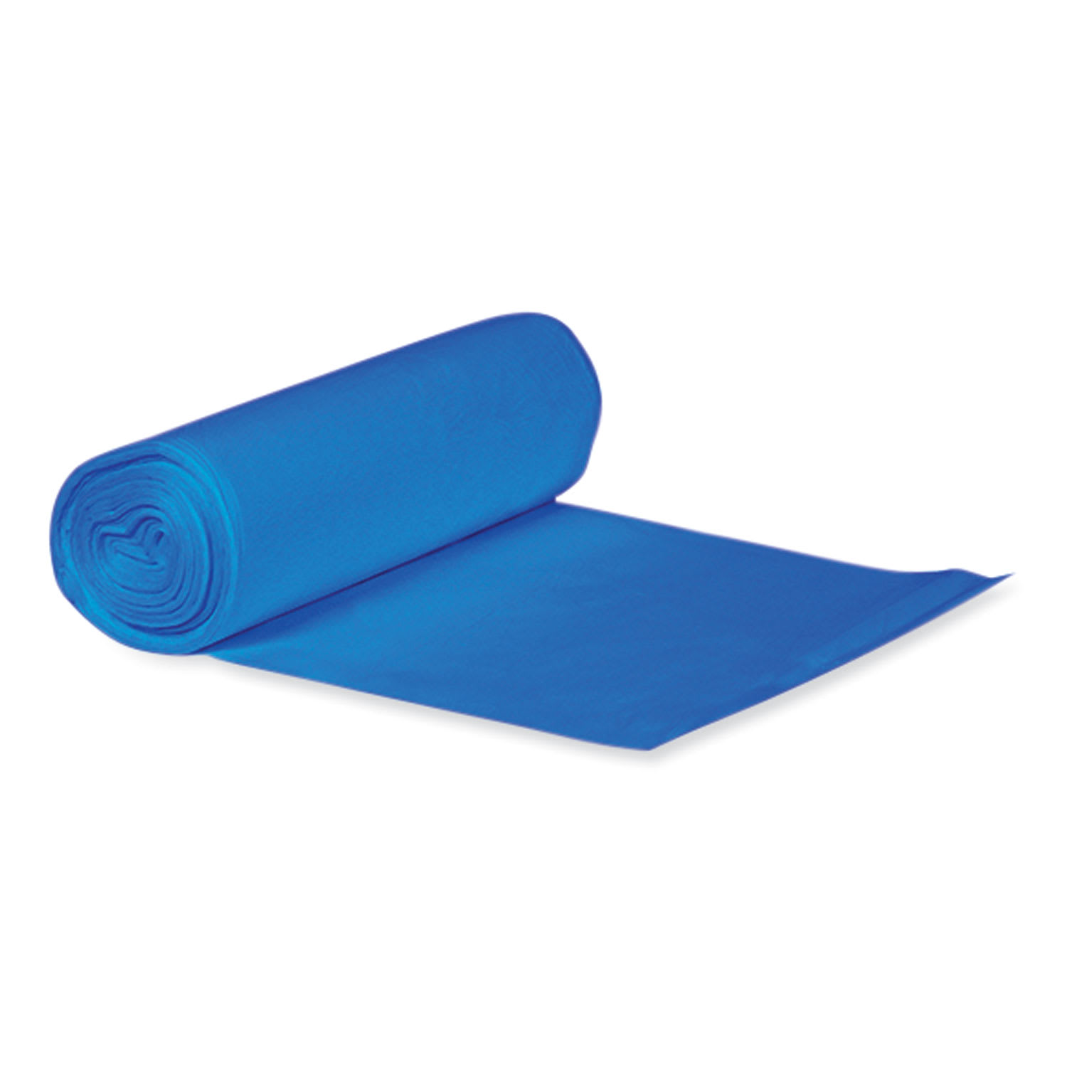 Heritage Eco Blend Max Can Liners, 45 gal, 0.8 mil, 40in x 46in, Blue, 25 Bags/Roll, 6 Rolls/Carton