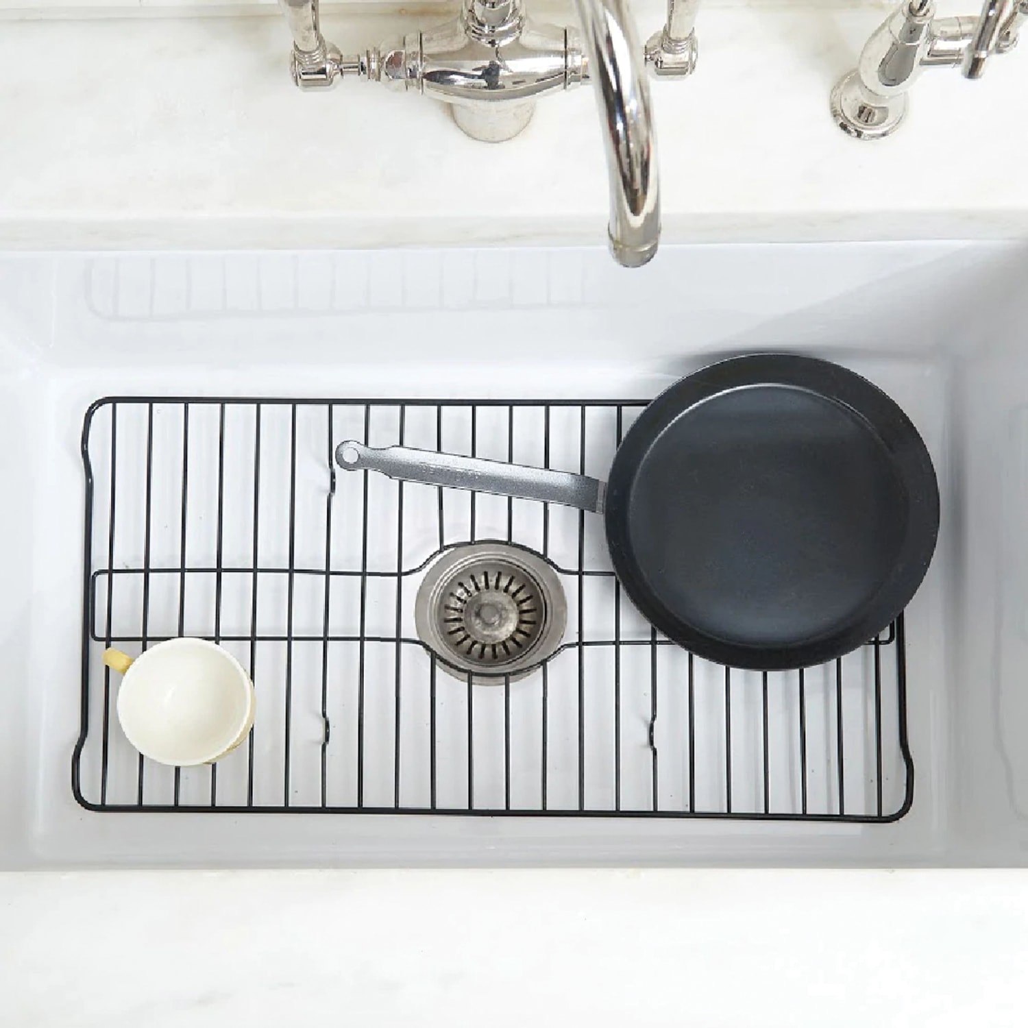 Better Houseware Extra-Large Coated-Steel Sink Protector, 1inH x 12-3/4inW x 24-1/8inD, Black - Image 5