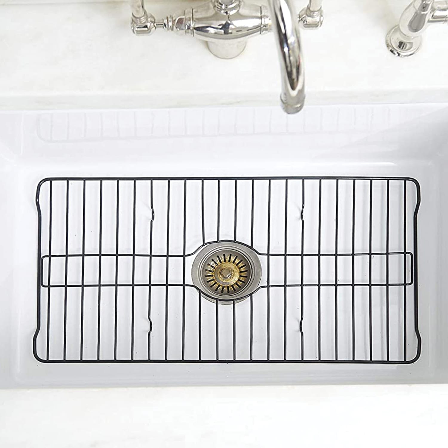 Better Houseware Extra-Large Coated-Steel Sink Protector, 1inH x 12-3/4inW x 24-1/8inD, Black - Image 6