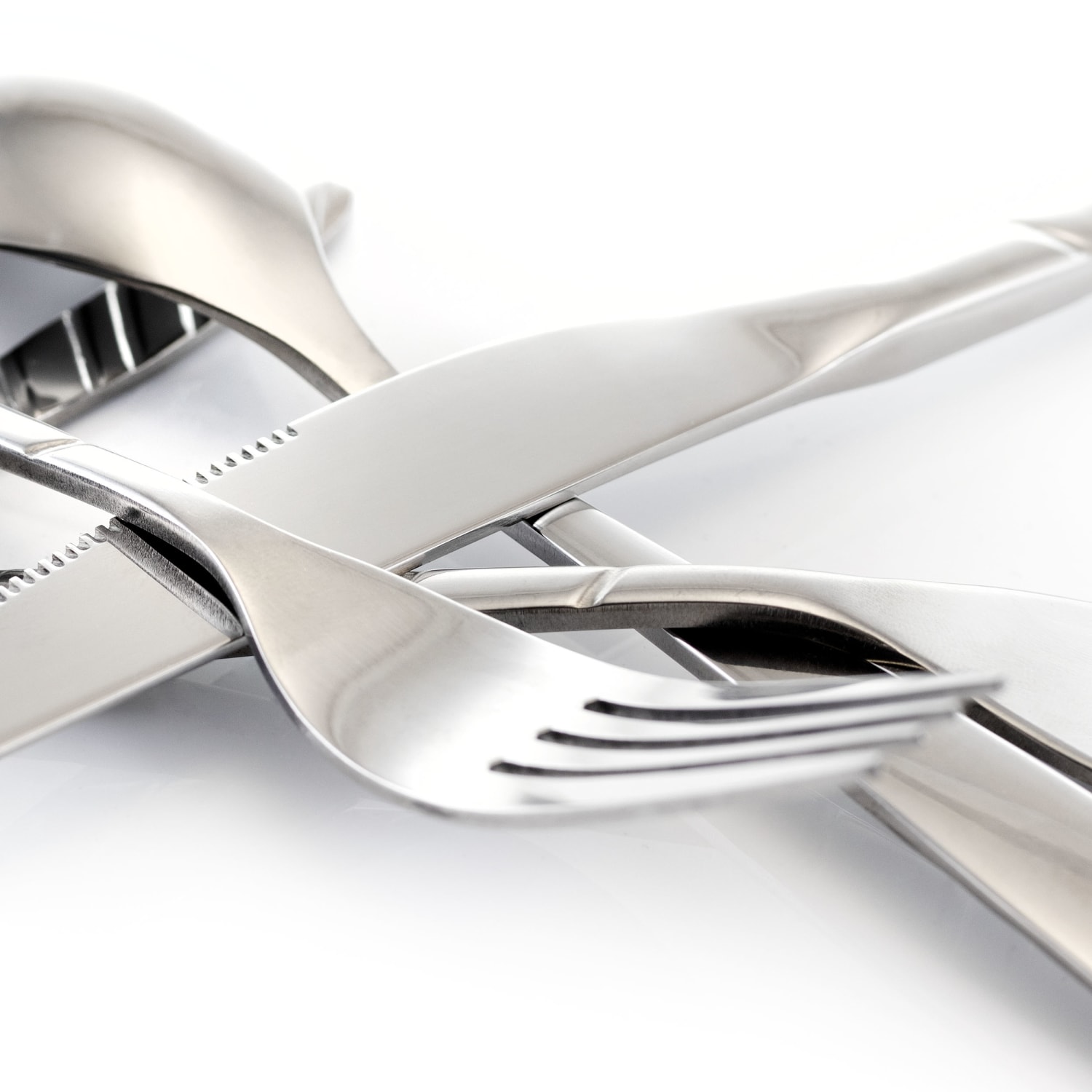 MegaChef La Vague 20-Piece Stainless-Steel Flatware Set, Silver - Image 5