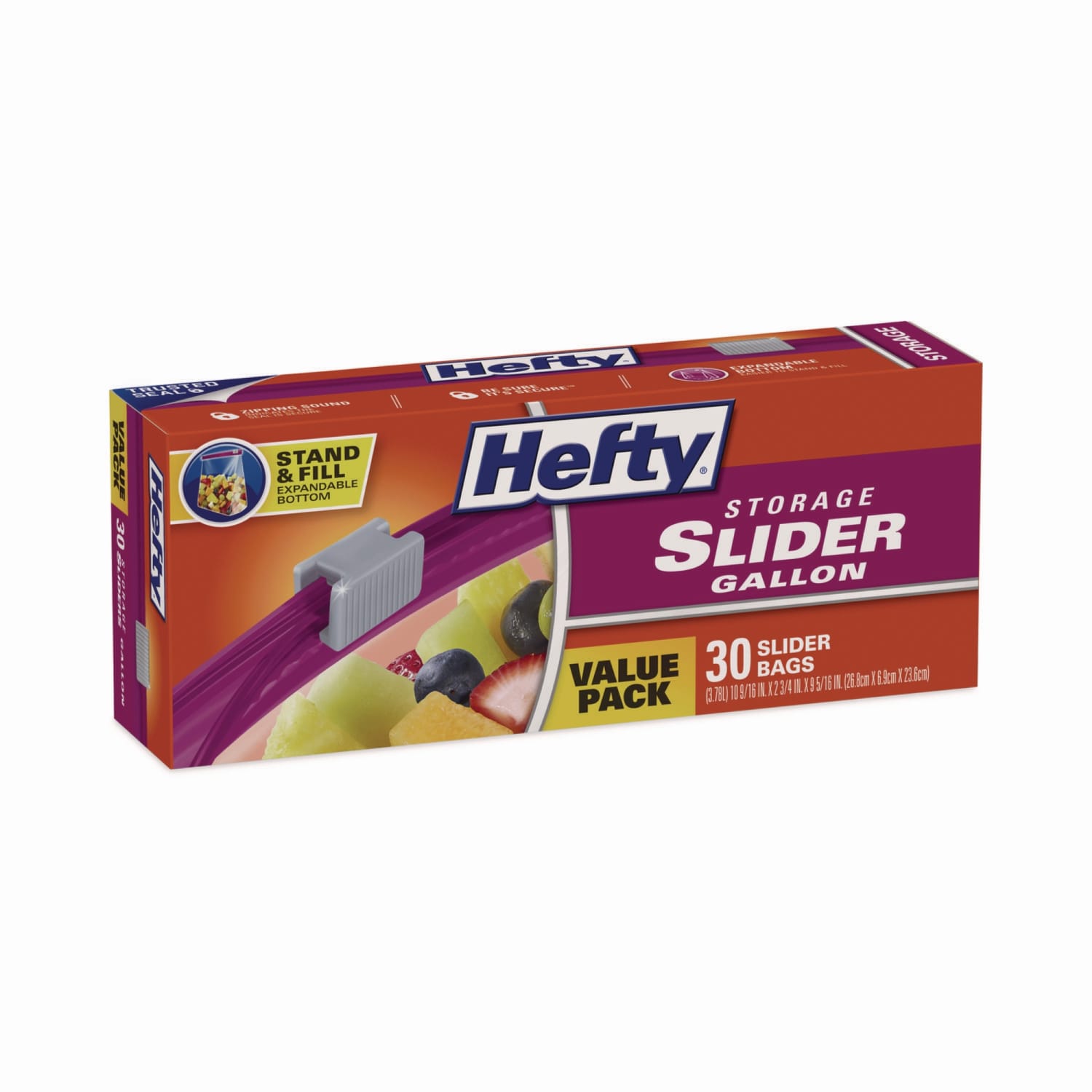 Hefty Slider Bags, 1 Gallon, 10-9/16in x 11in, Clear, Box Of 30 Bags, Carton Of 9 Boxes - Image 4