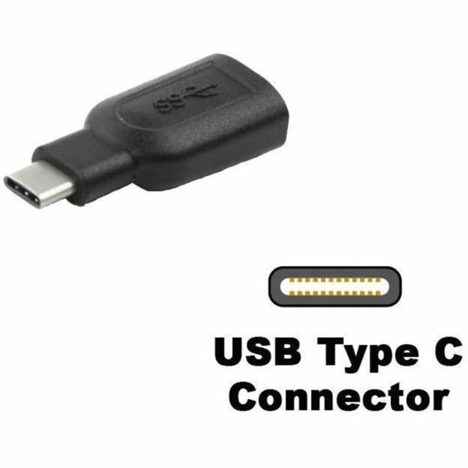 4XEM USB Type-C to USB Type-A Adapter - 1 Pack - 1 x Type A USB 3.0 USB Female - 1 x Type C USB 3.0 USB Male - Black - Image 4