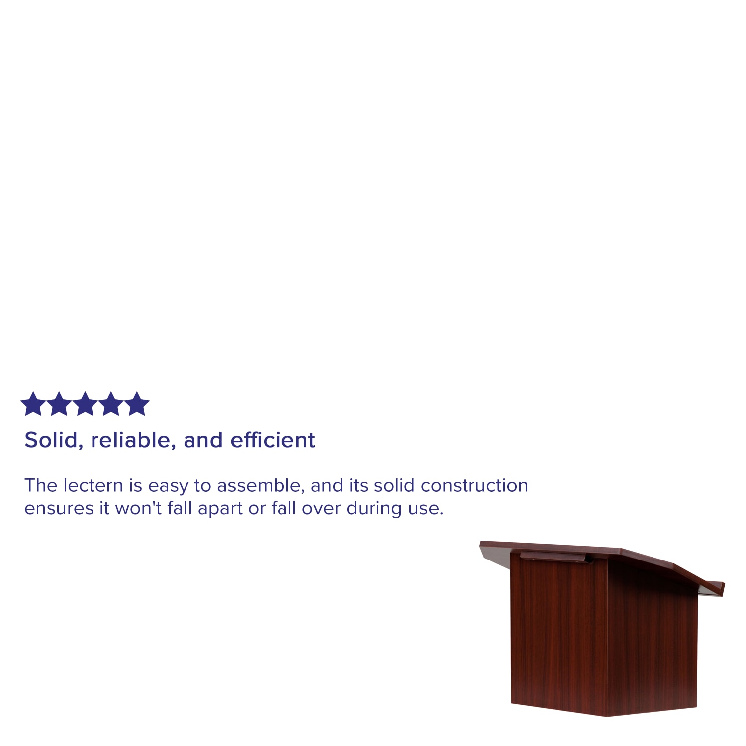 Flash Furniture Foldable Tabletop Lectern, 19inH x 27inW x 16-1/4inD, Mahogany - Image 5