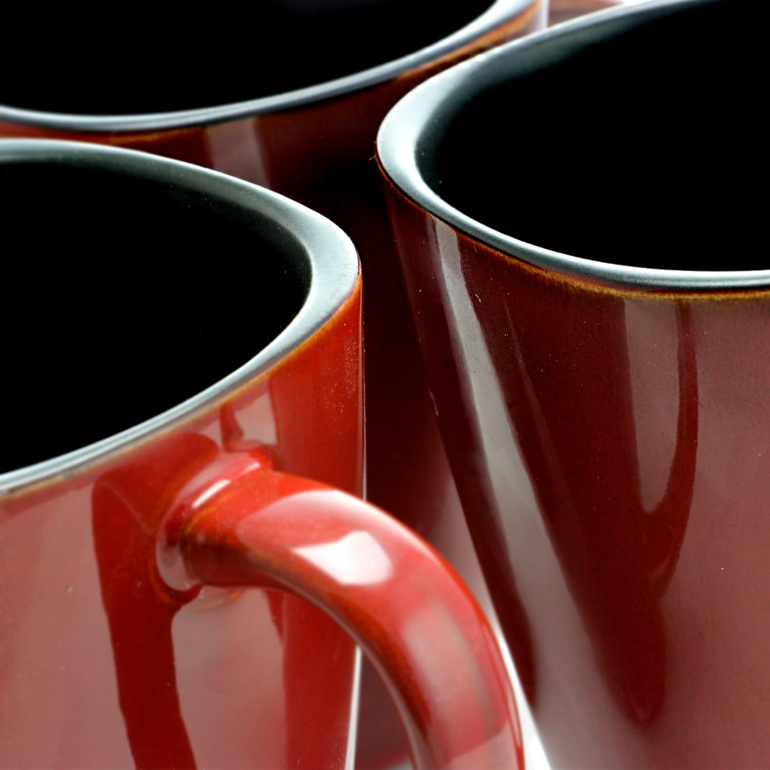 Elama Stoneware Mugs, Harland, 14 Oz., Red - Image 3