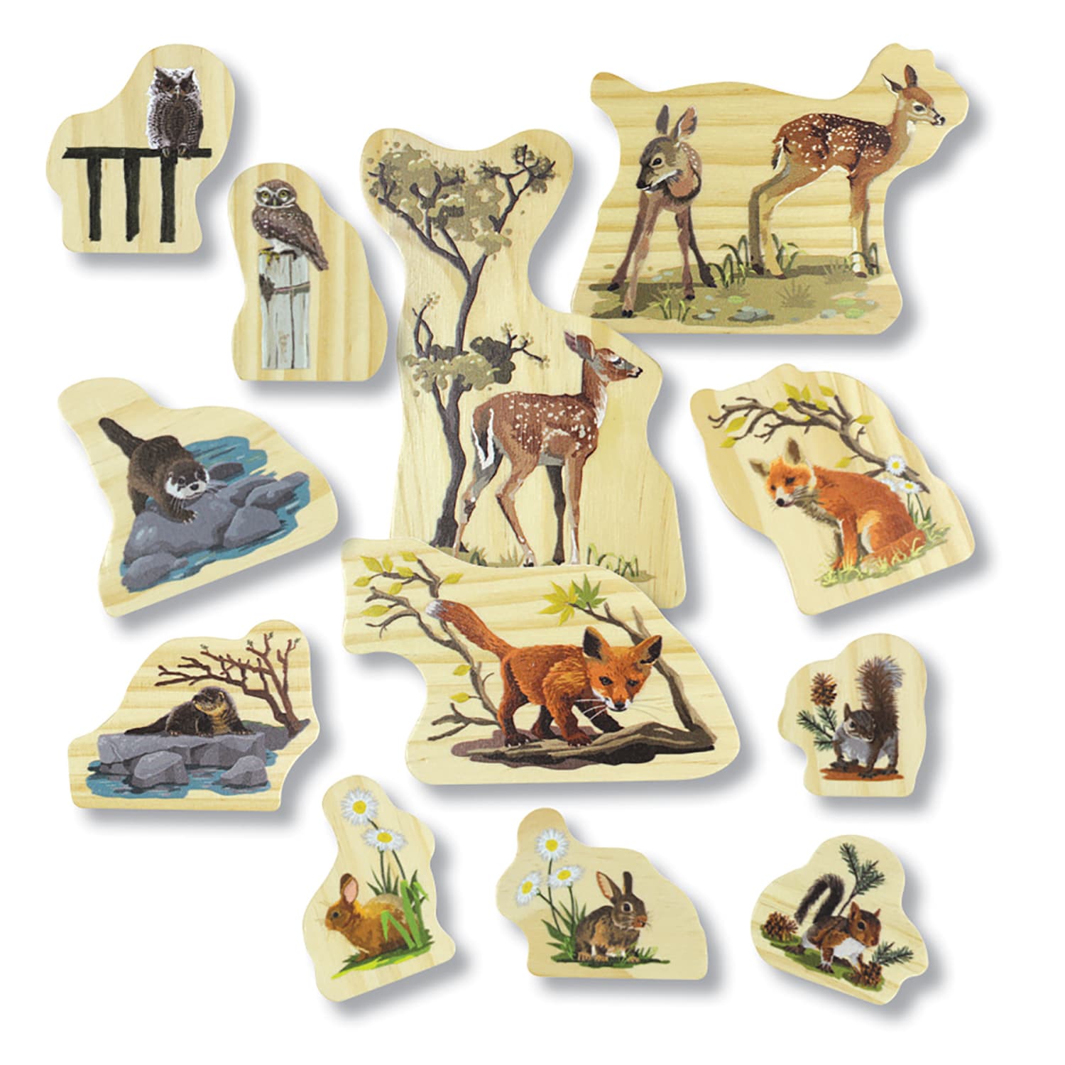 Yellow Door Animal Families Wooden Characters, Woodland - Image 4