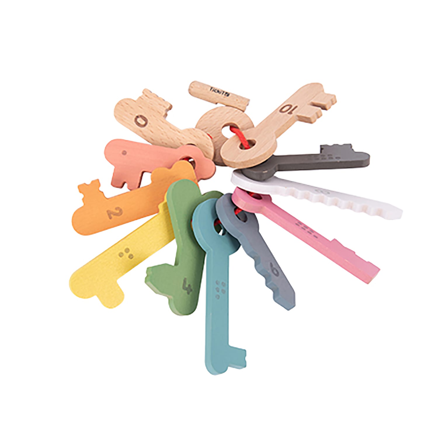 TickiT Rainbow Wooden Keys, Assorted Colors, Set Of 11 Keys, Pre-K - Image 4