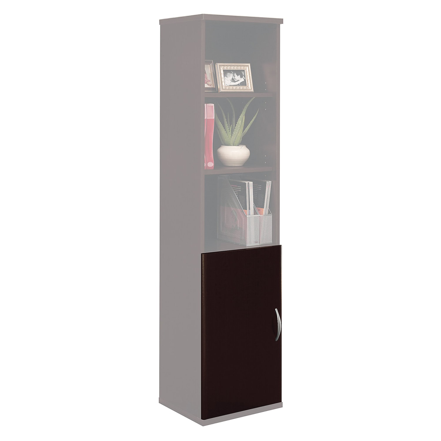 Bush Business Furniture Series C Components Half-Height 2 Door Kit, Mocha Cherry, Standard Delivery - Image 3