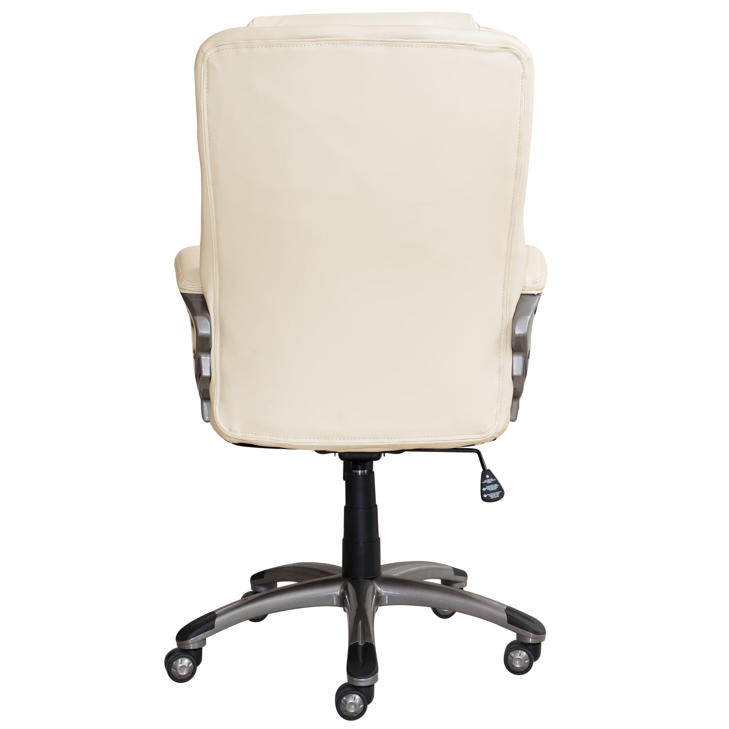 Serta Works Ergonomic Bonded Leather HighBack Office Chair American BeigeSilver PopularChairscom Serta Works Ergonomic Bonded Leather High Back Office Chair American BeigeSilver PopularChairscom