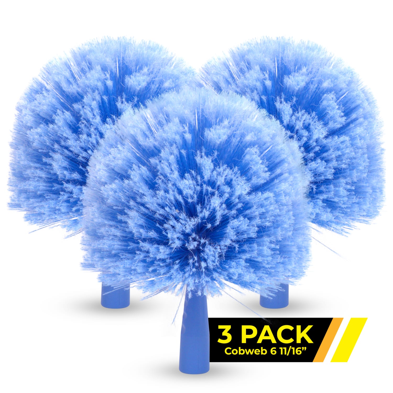 Gritt Commercial Cobweb Duster Brush, 6-11/16in, Blue, Pack Of 3 Brushes - Image 3