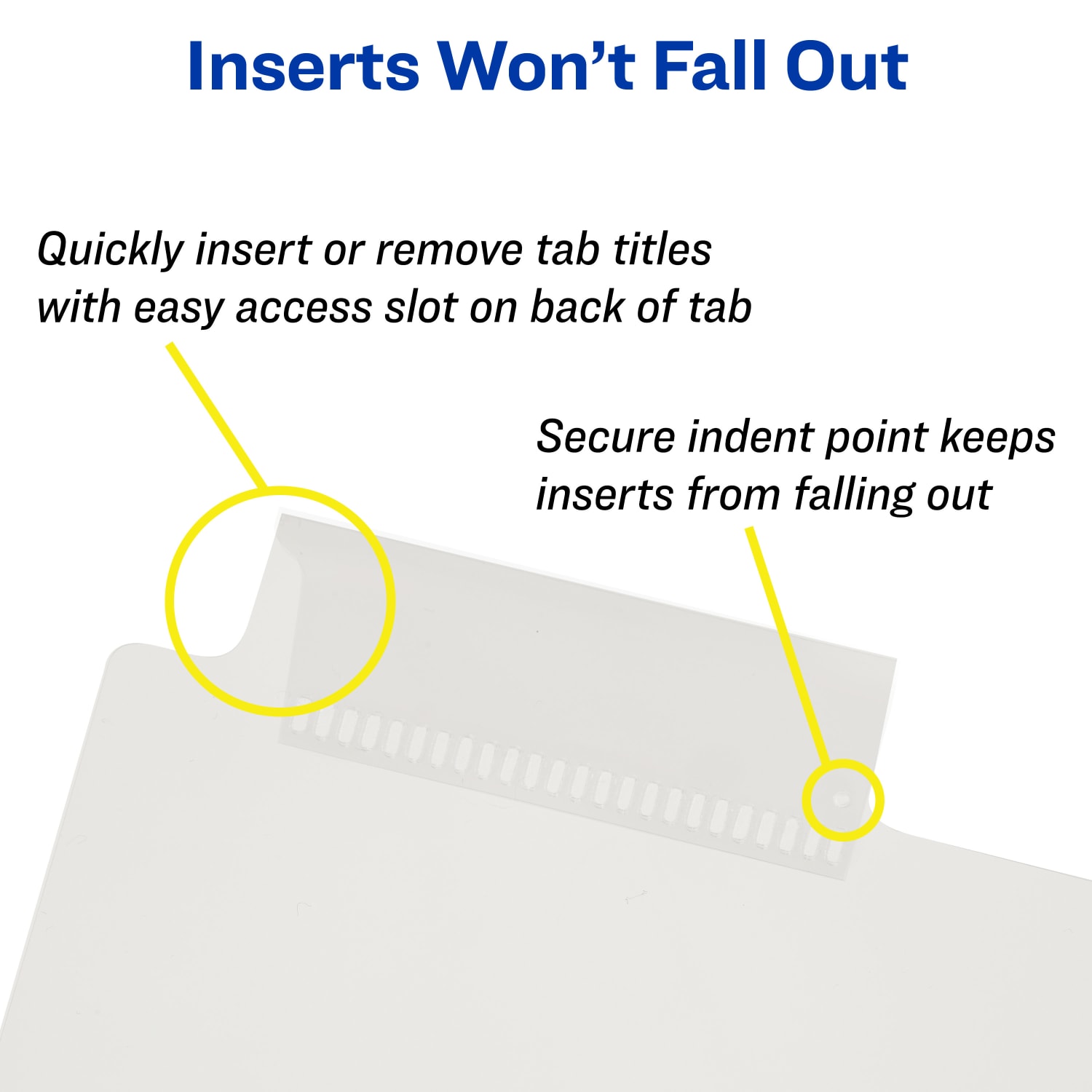 Avery Big Tab Insertable Plastic Dividers, 8-1/2in x 11in, Clear, Pack Of 8 Dividers - Image 4