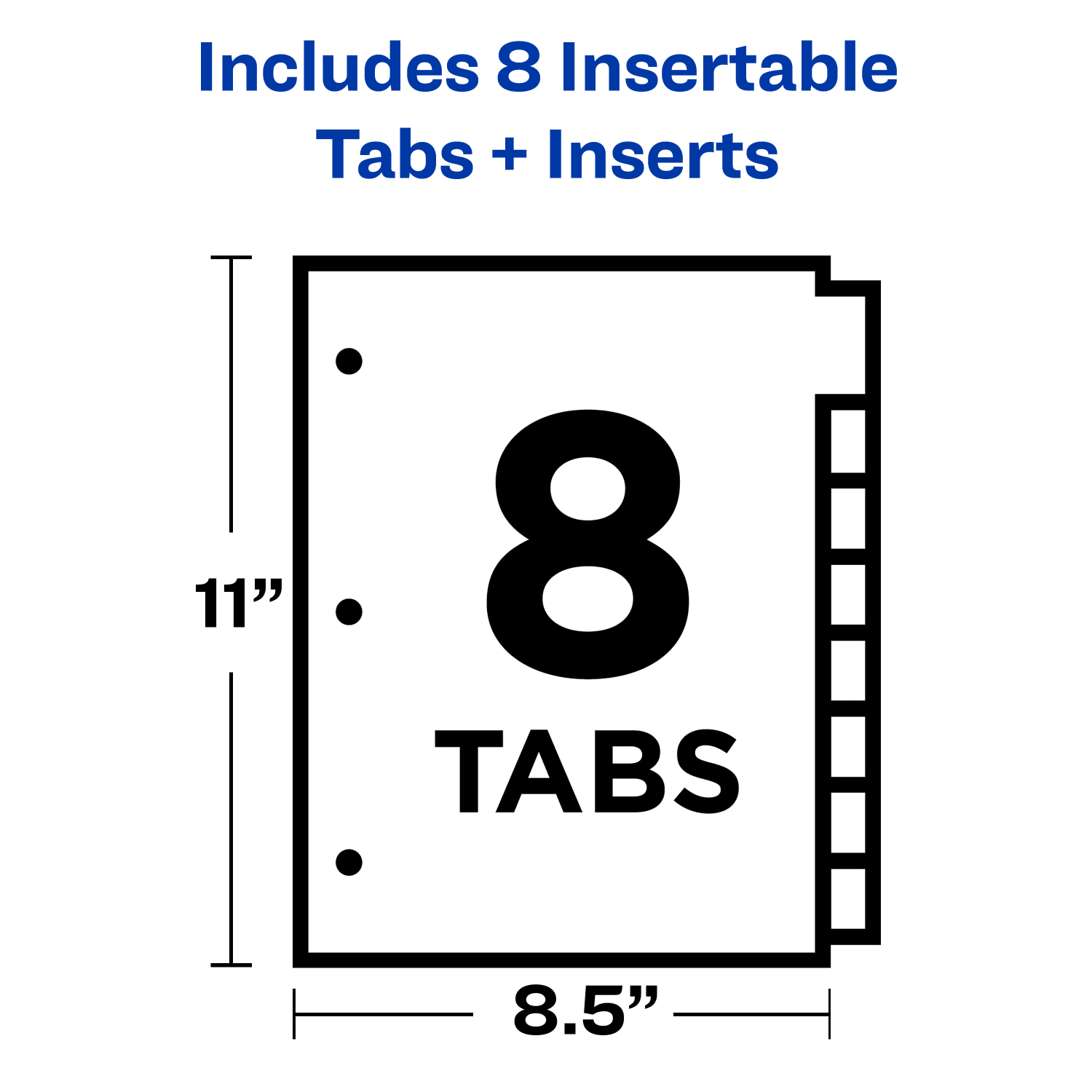 Avery Big Tab Insertable Plastic Dividers, 8-1/2in x 11in, Clear, Pack Of 8 Dividers - Image 6