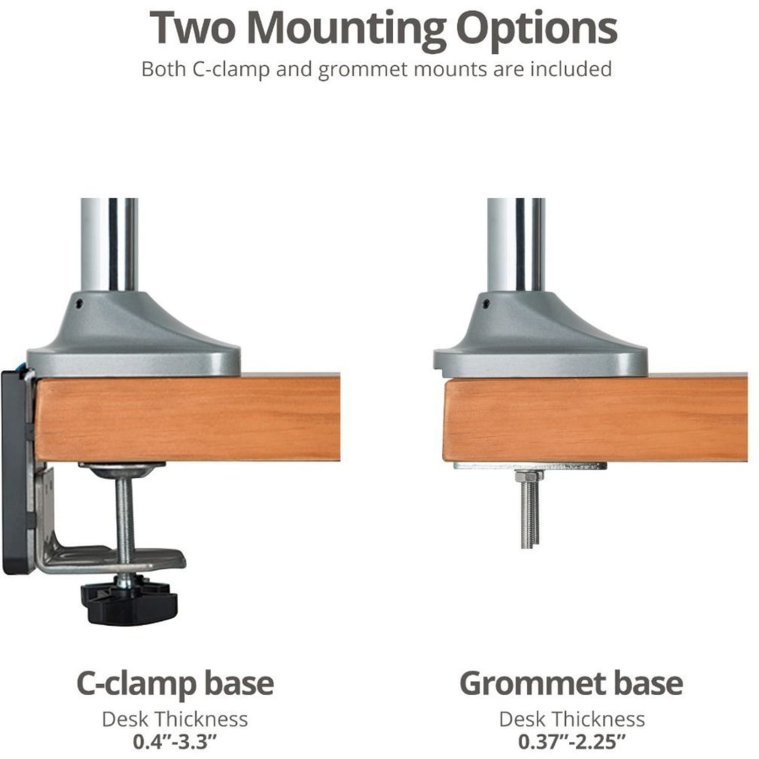 SIIG Triple Monitor Aluminum Gas Spring Desk Mount - Full Motion Articulating Mount - Fits 13in to 32in - VESA Compatible - Image 5