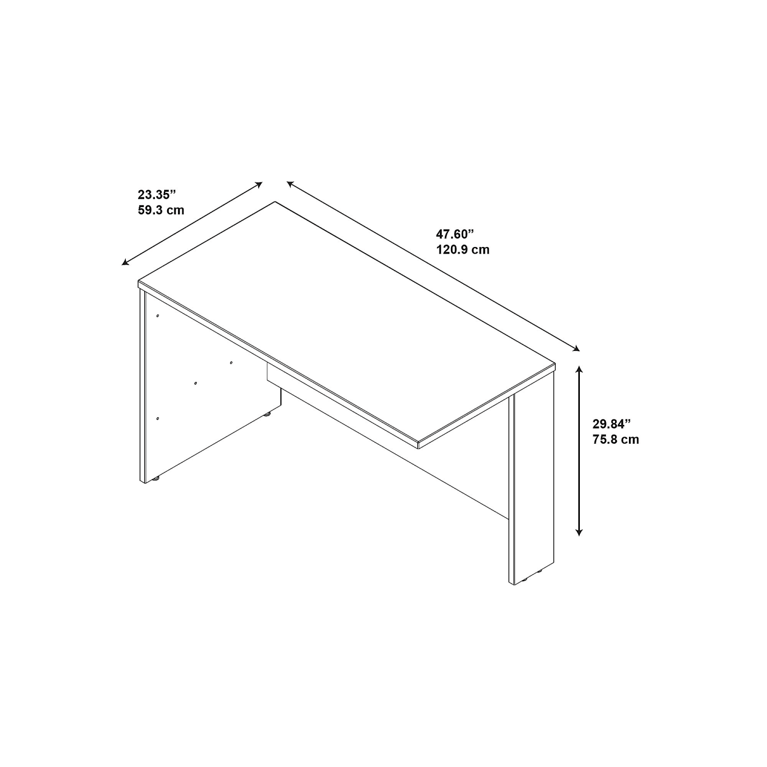 Bush Business Furniture Components Return Bridge, 42inW x 24inD, Mocha Cherry, Standard Delivery - Image 4