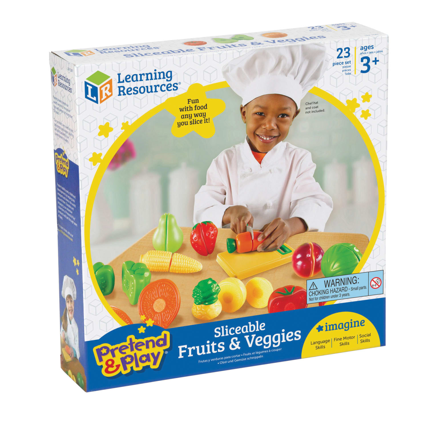 Learning Resources Pretend & Play Sliceable Fruits And Veggies, Pre-K To Grade 3 - Image 3