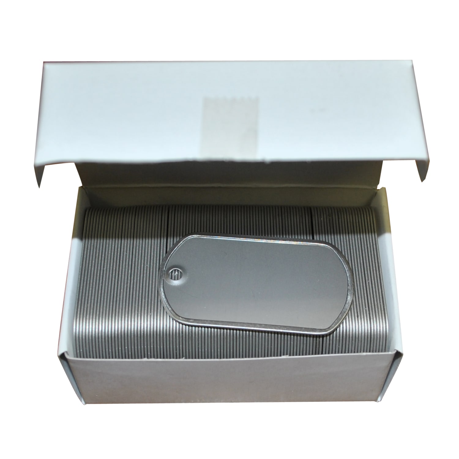 BMC Dog Tags With Rolled Edge, 1-1/8in x 2in, Box Of 100