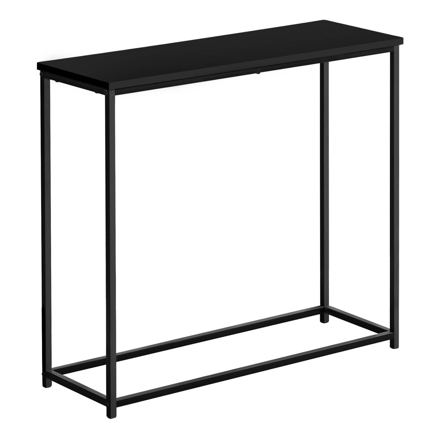 Monarch Specialties Ponce Laminate/Metal Narrow Accent Console Table, 29inH x 31-1/2inW x 11-1/2inD, Black - Image 5