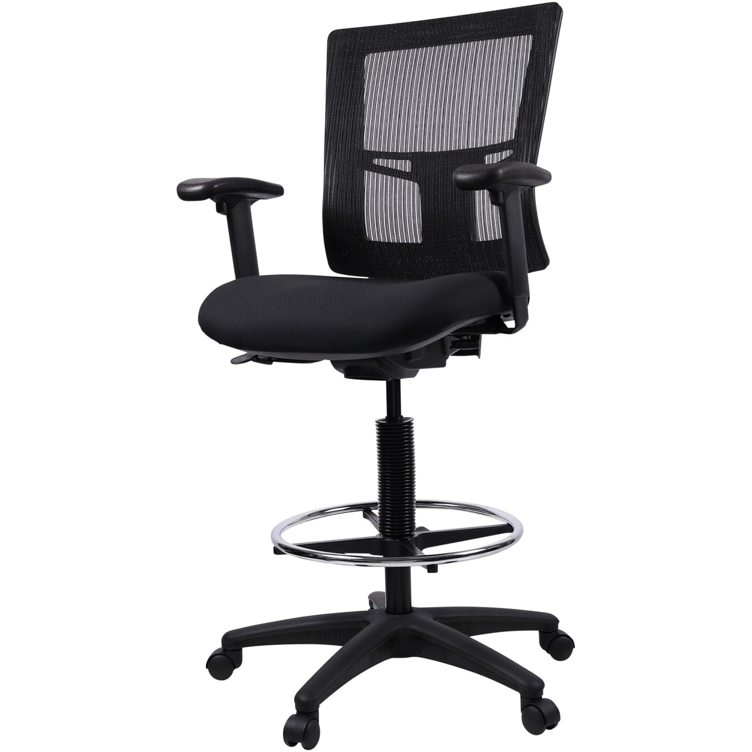 Lorell Breathable MeshFabric Drafting Stool Black PopularChairscom Lorell Breathable MeshFabric Drafting Stool Black PopularChairscom