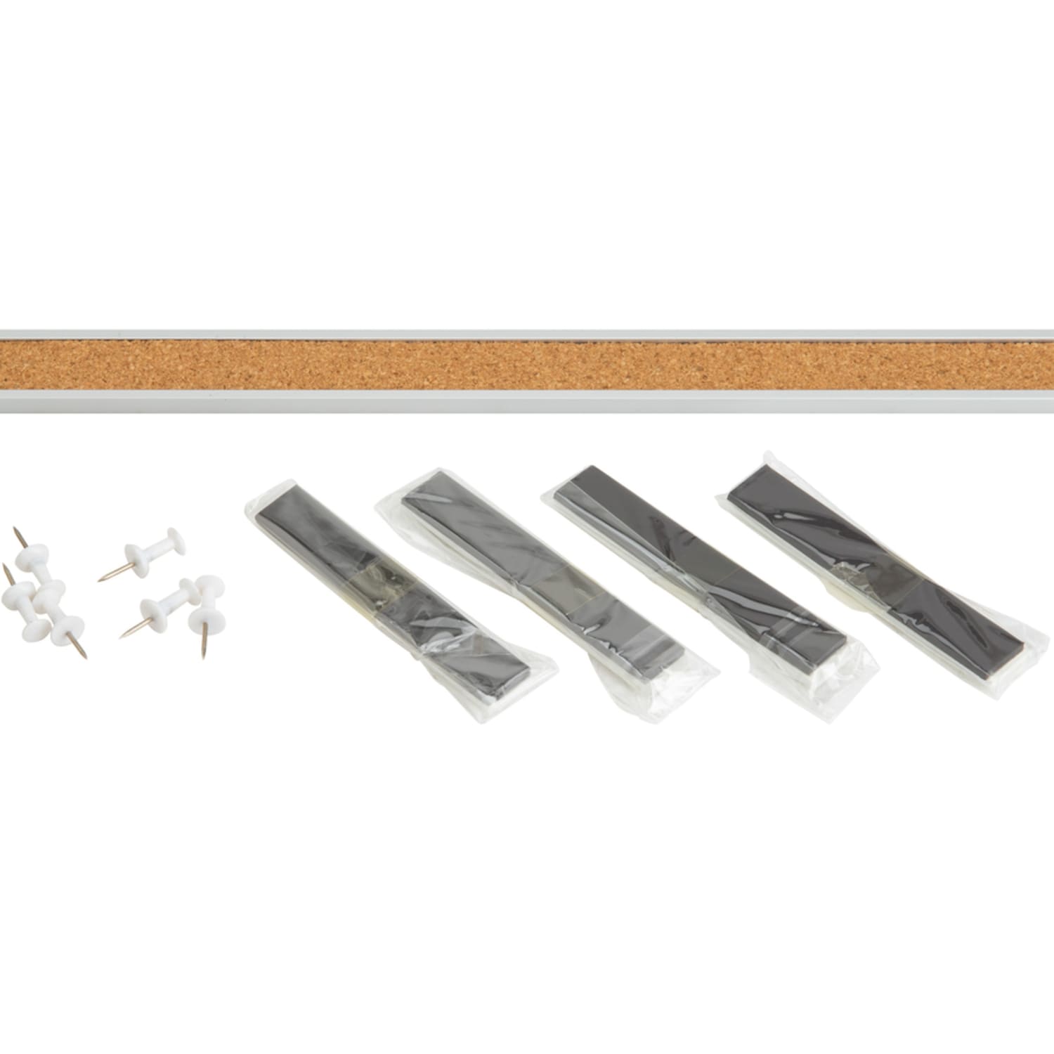 Lorell Cork Bulletin Board Bar, 36in, Silver Aluminum Frame - Image 6