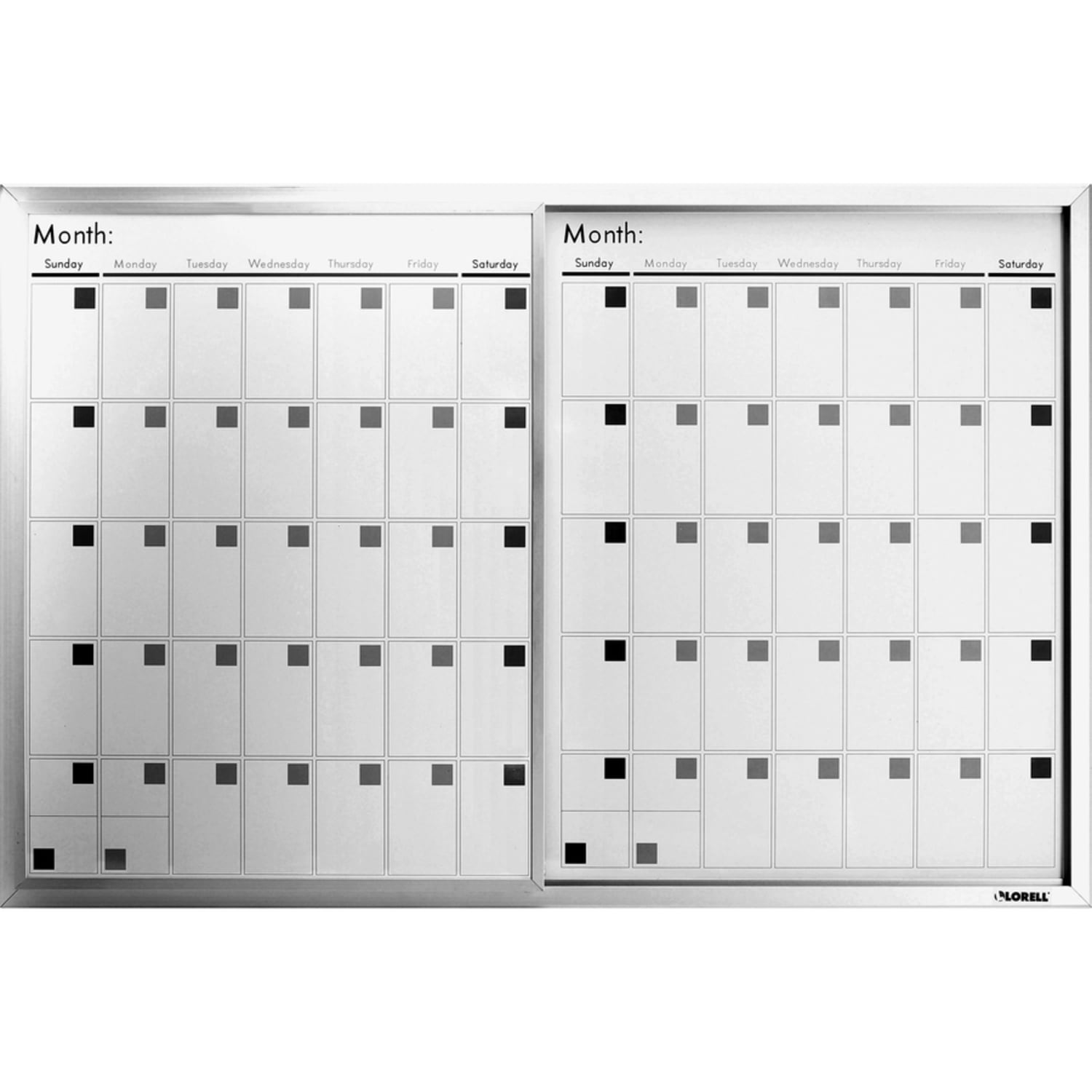 Lorell Magnetic Unframed Dry-Erase Calendar Whiteboard, 36in x 24in, Frost - Image 5