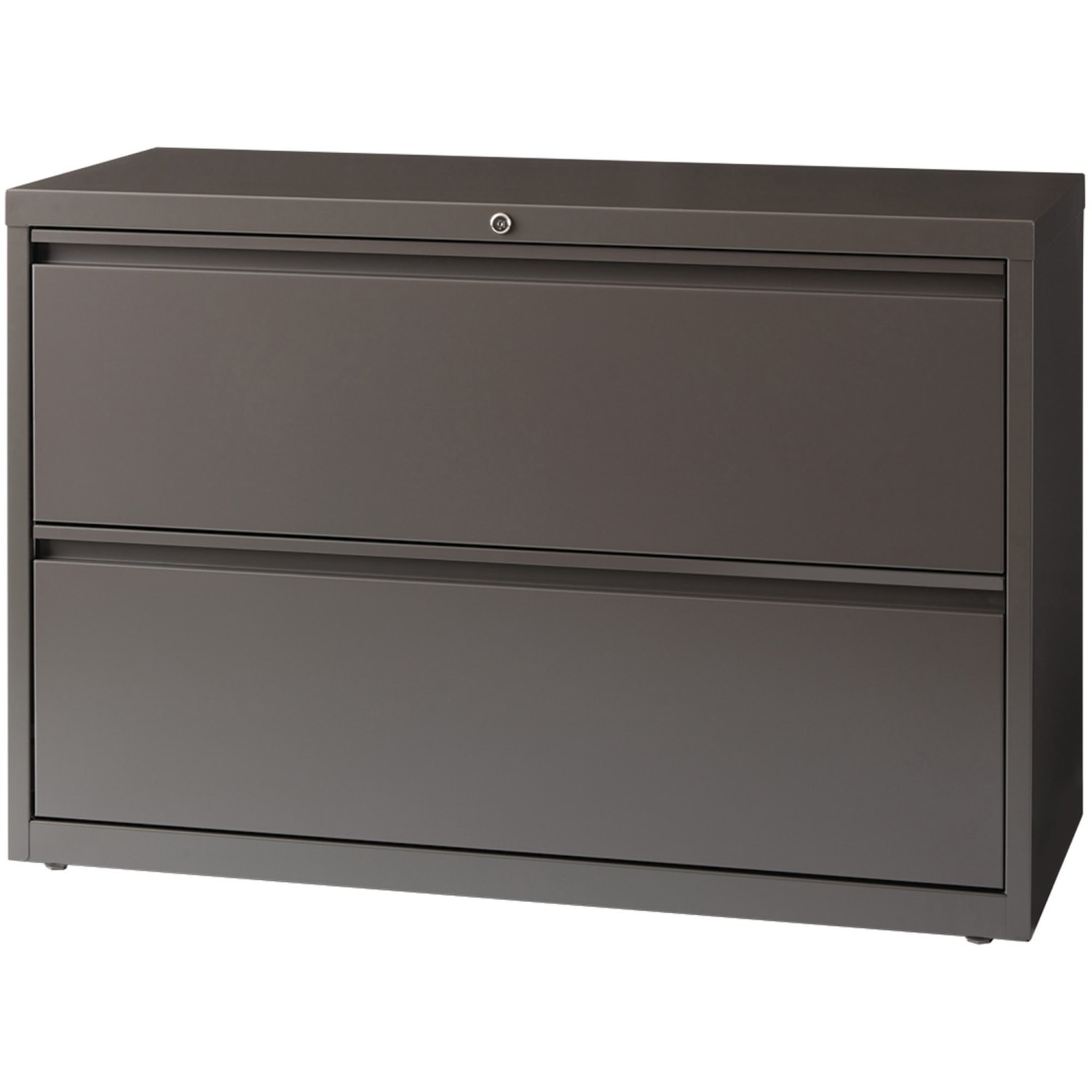 Lorell Fortress 42inW x 18-5/8inD Lateral 2-Drawer File Cabinet, Gray - Image 3
